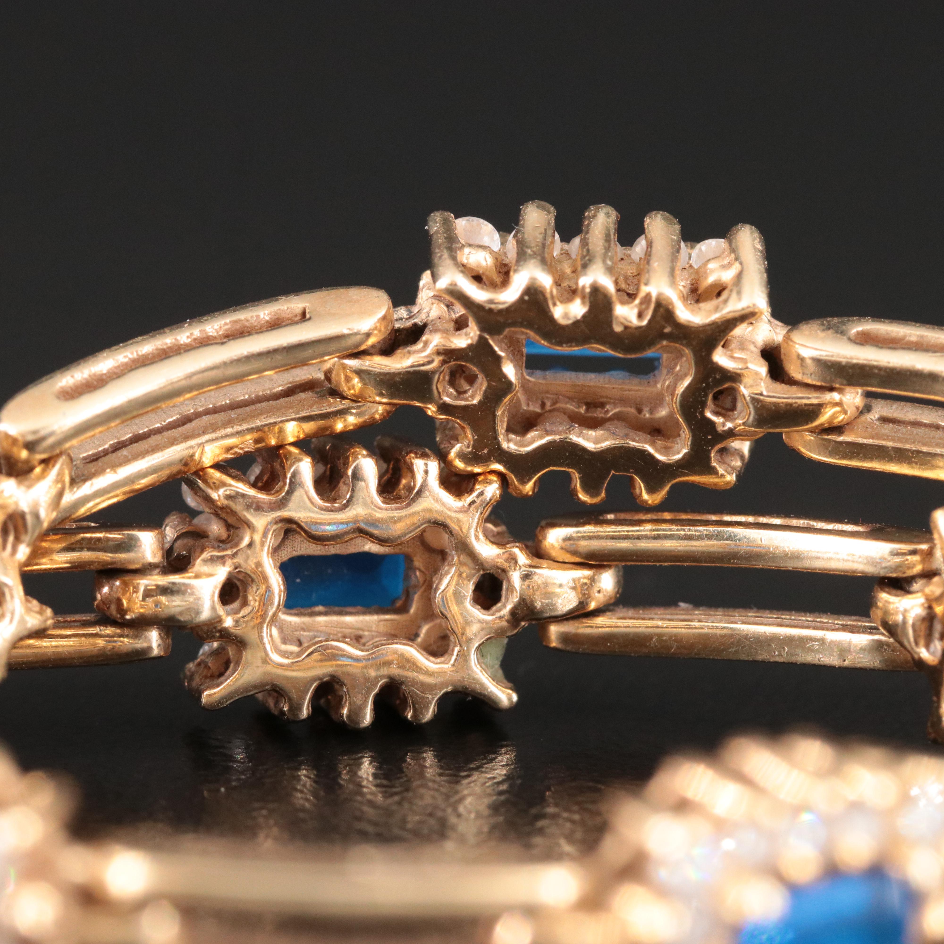 14K Spinel and 1.47 CTW Diamond Bracelet