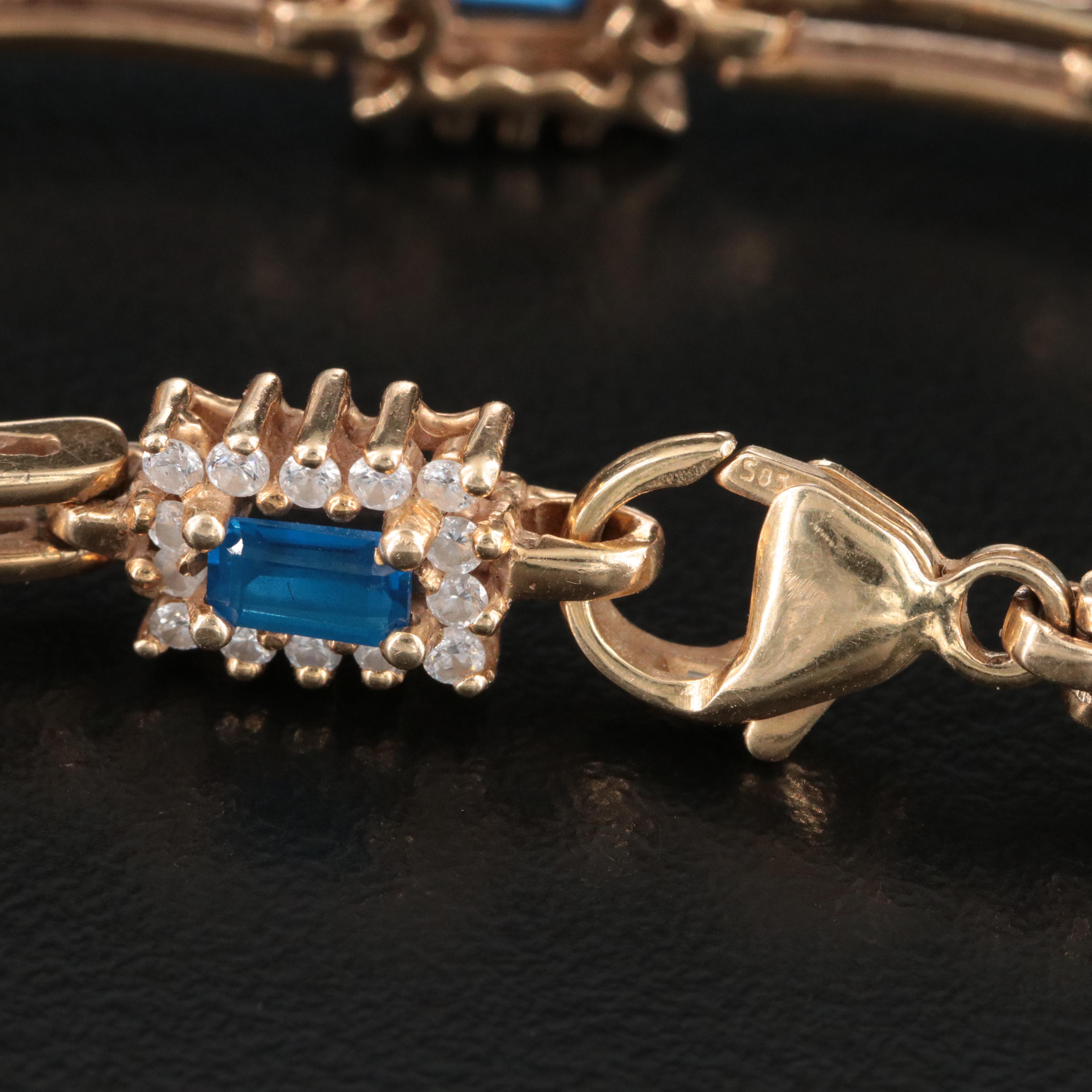 14K Spinel and 1.47 CTW Diamond Bracelet