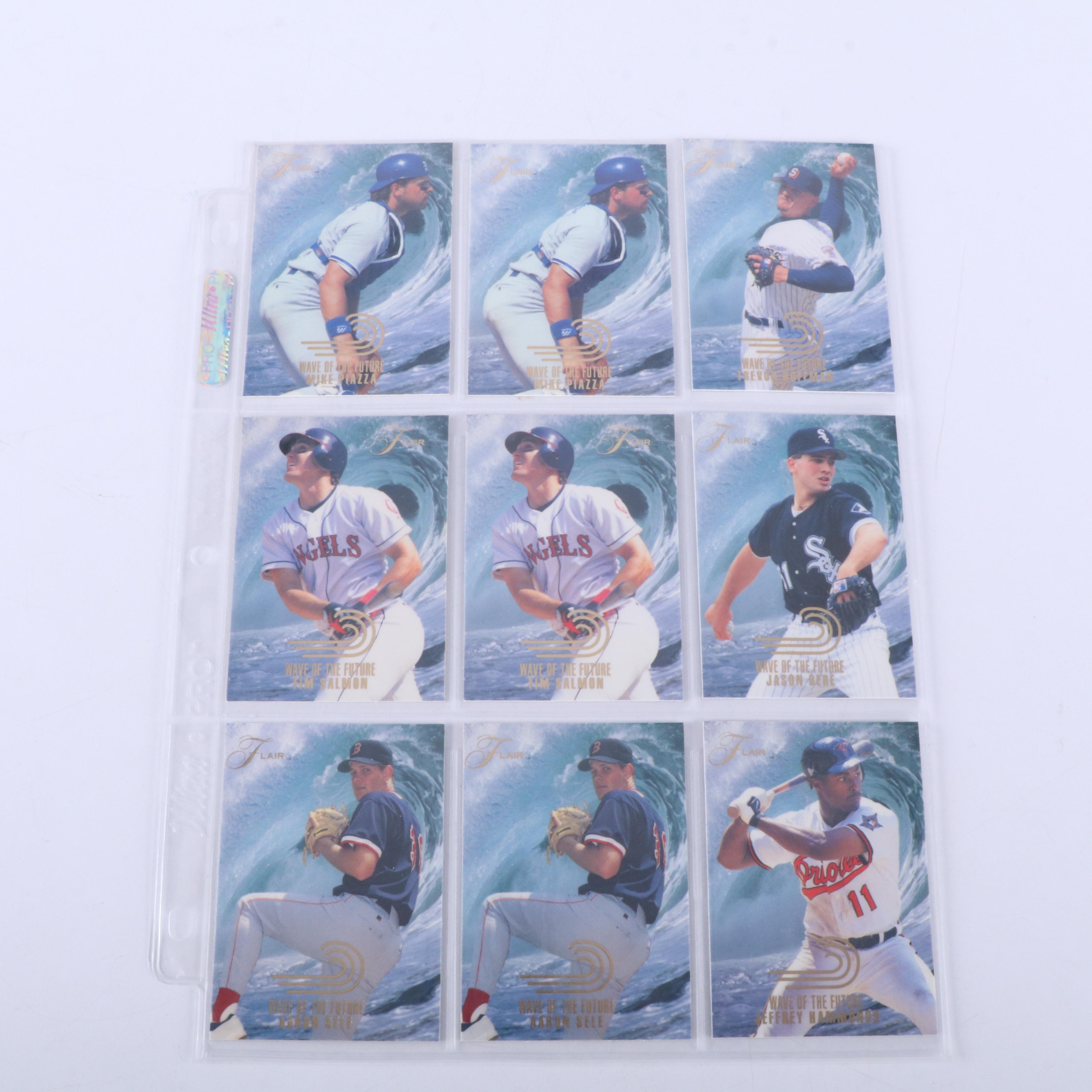 1993 Flair Baseball Cards Featuring Trevor Hoffman and Mike Piazza Rookies
