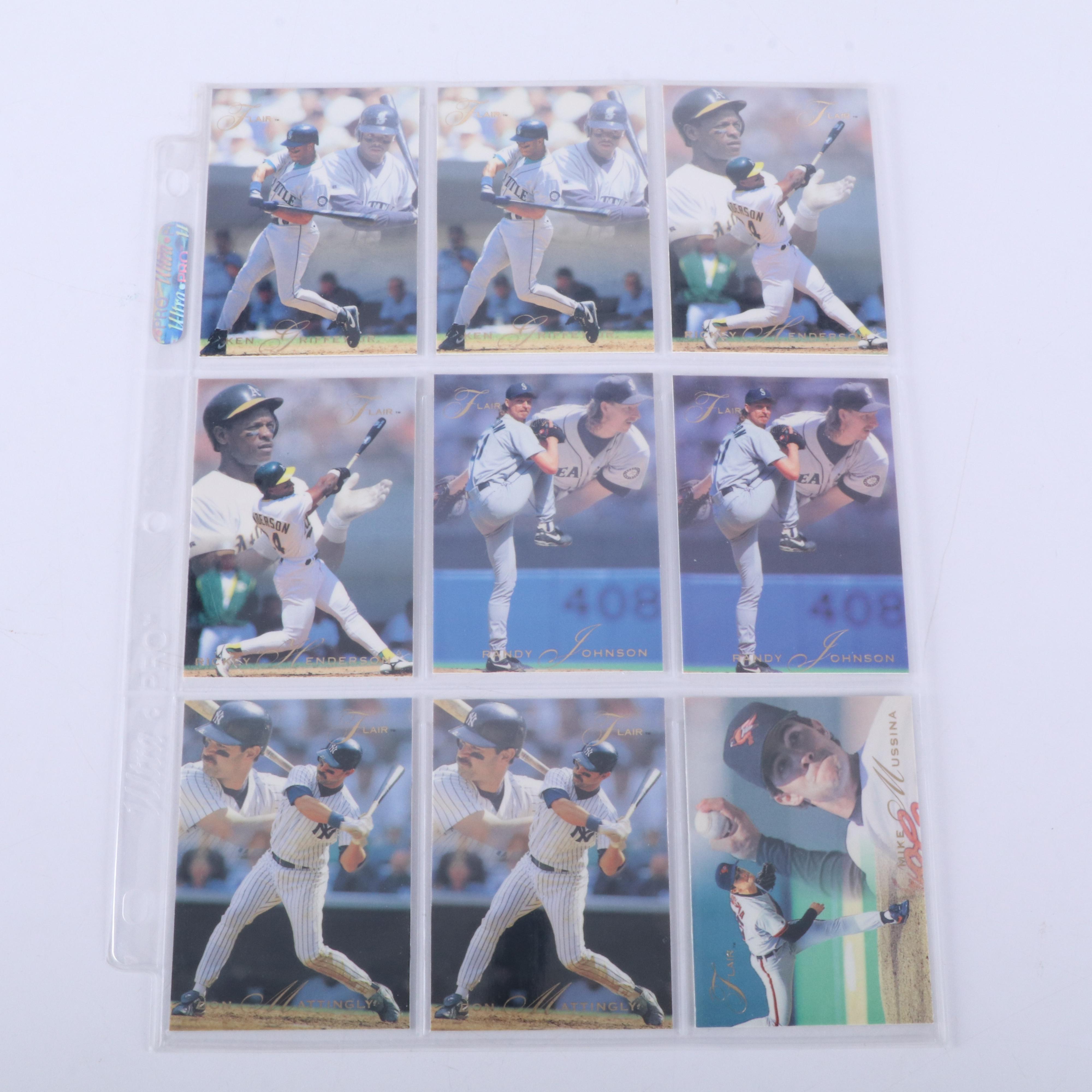 1993 Flair Baseball Cards Featuring Trevor Hoffman and Mike Piazza Rookies