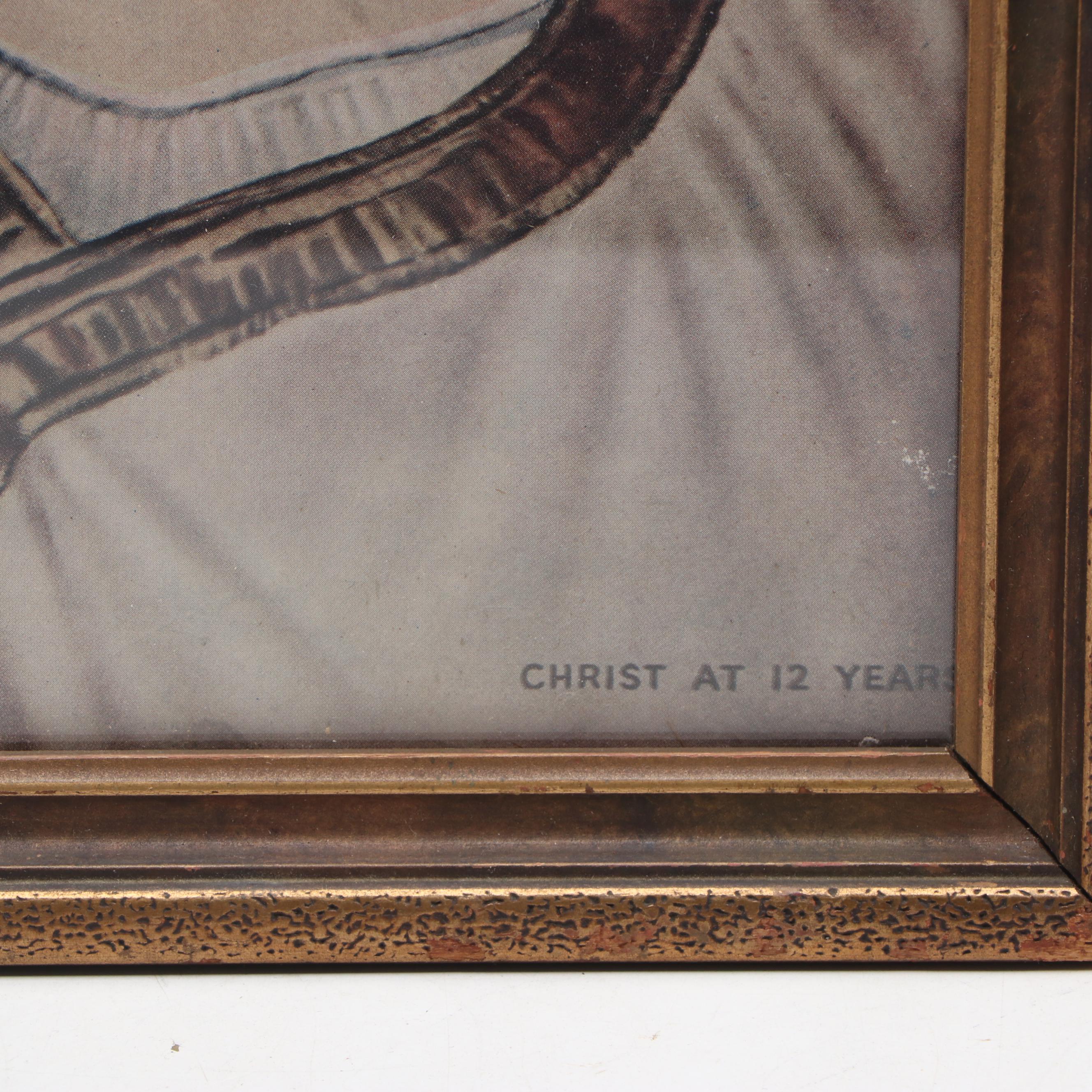 Photomechanical Print After Heinrich Hofmann "Christ at 12 Years"