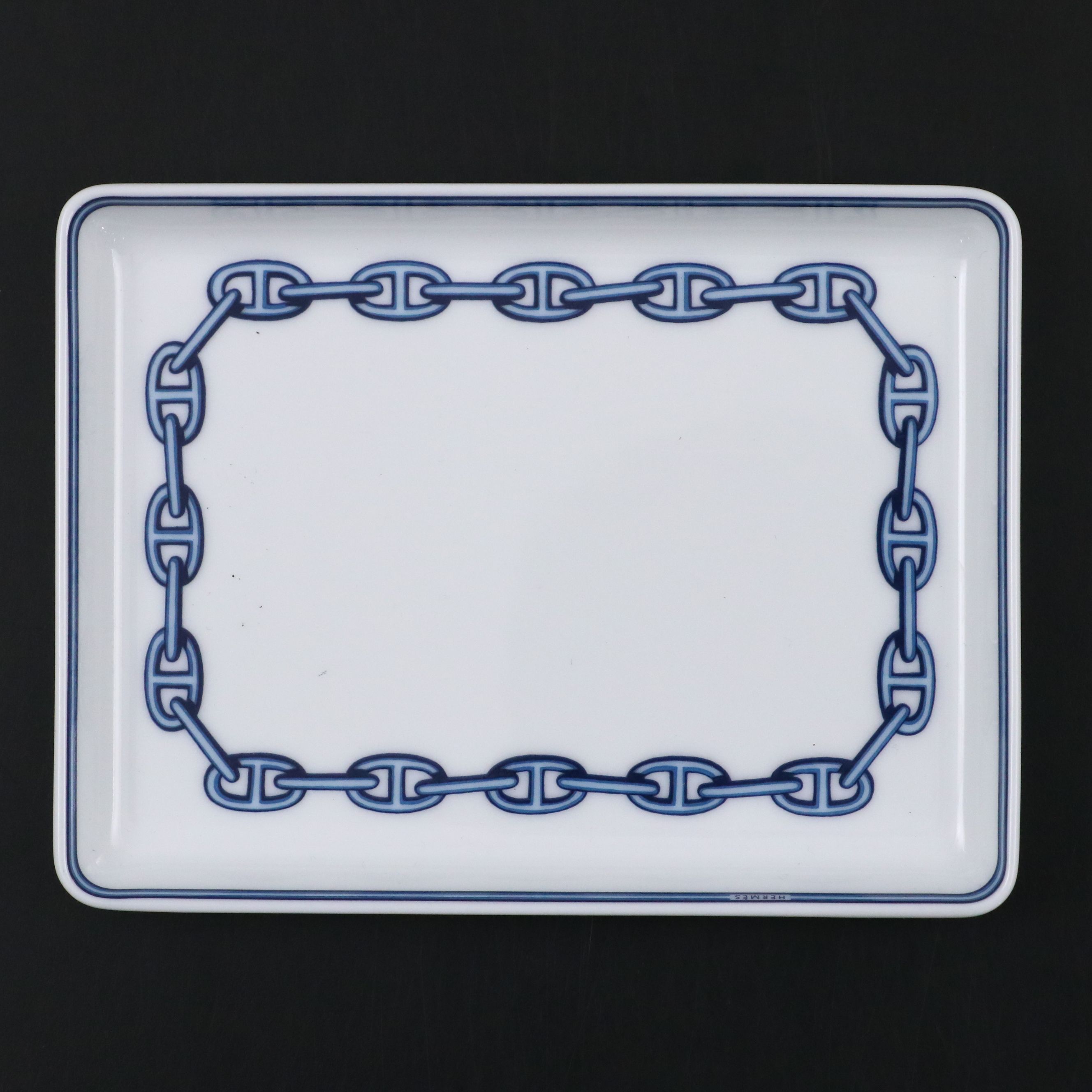 Hermès "Chaine d'Ancre" Porcelain Tray