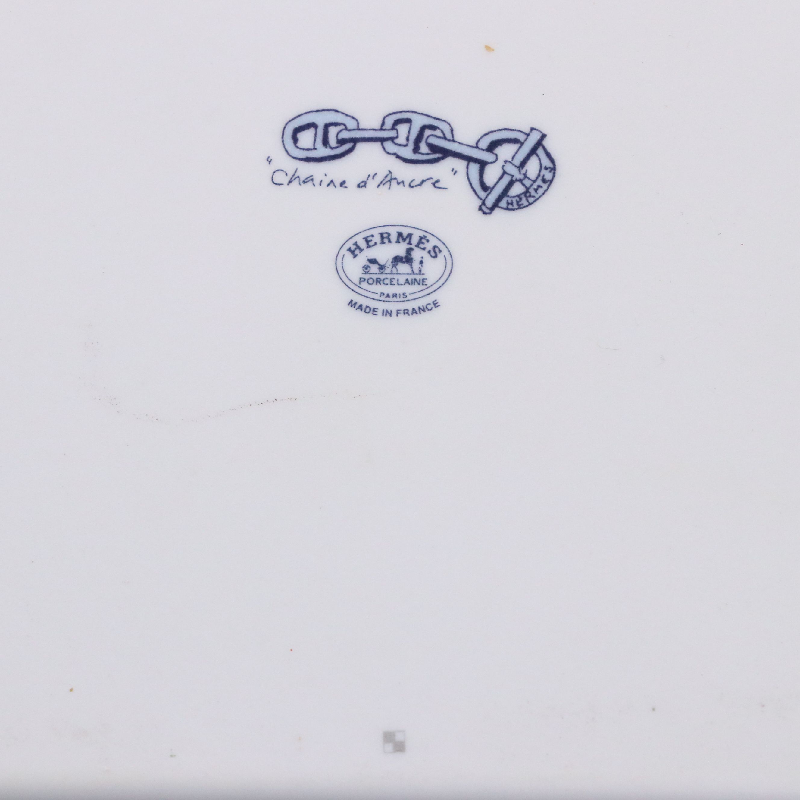 Hermès "Chaine d'Ancre" Porcelain Tray