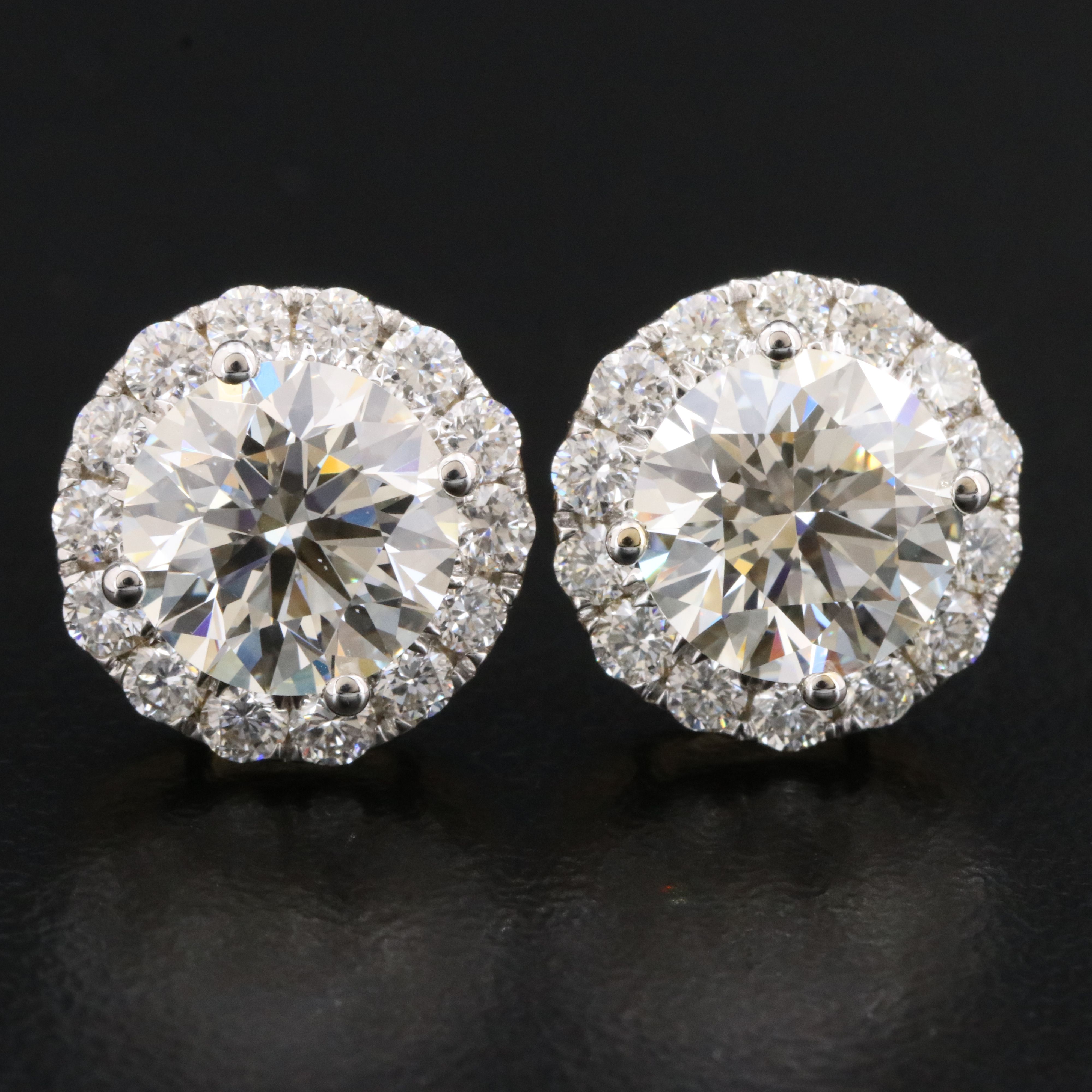 14K 5.11 CTW Lab Grown Diamond Earrings