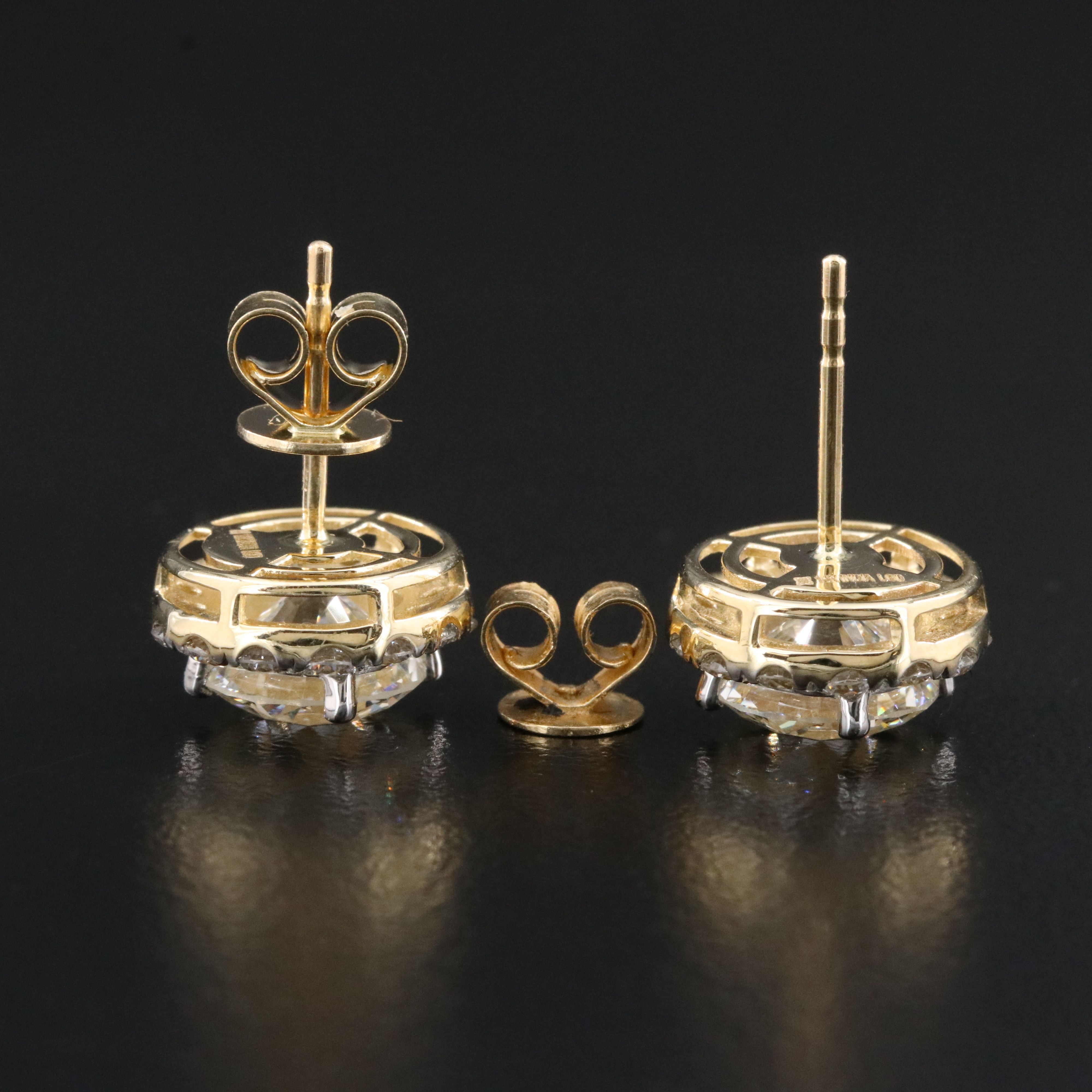 14K 5.11 CTW Lab Grown Diamond Earrings