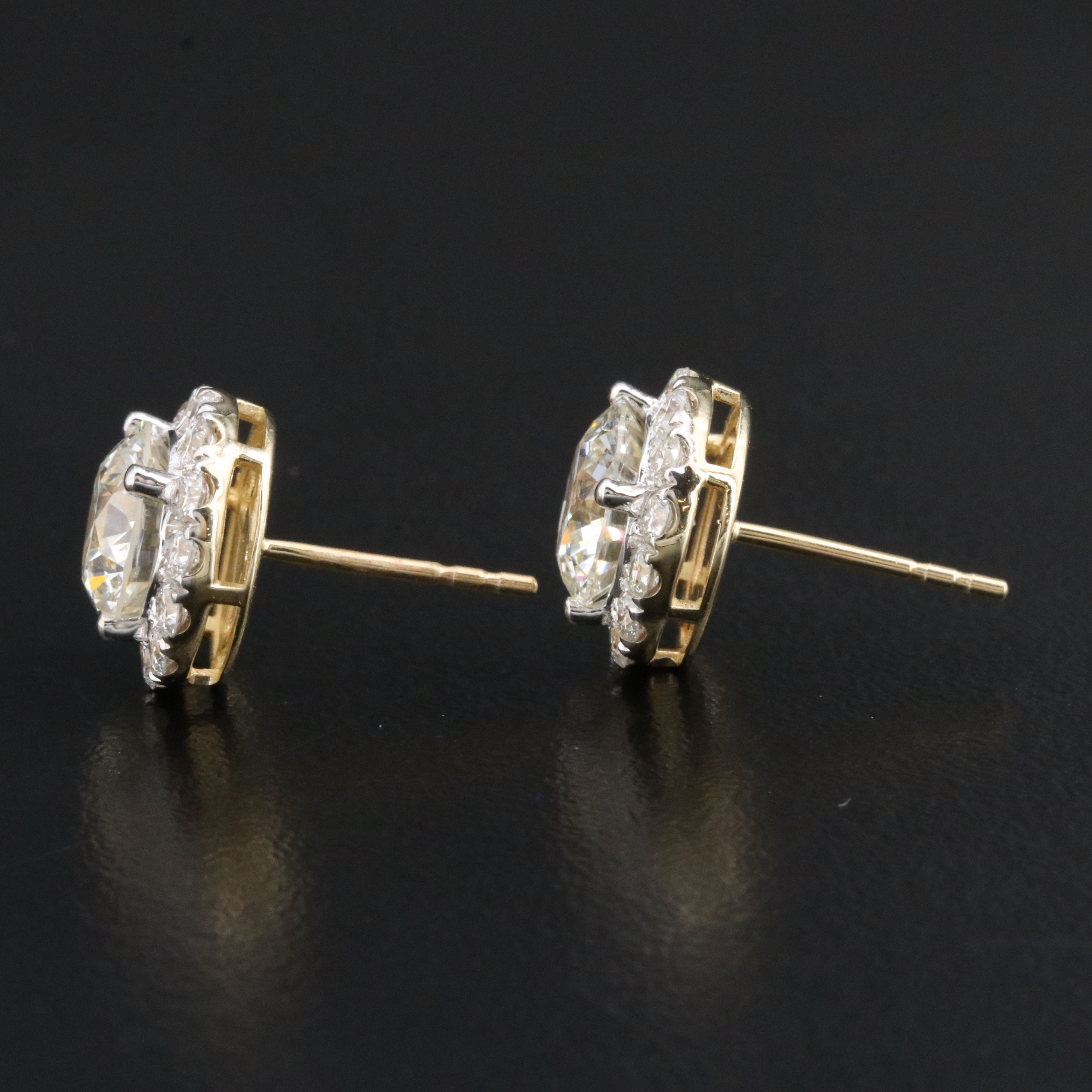 14K 5.11 CTW Lab Grown Diamond Earrings