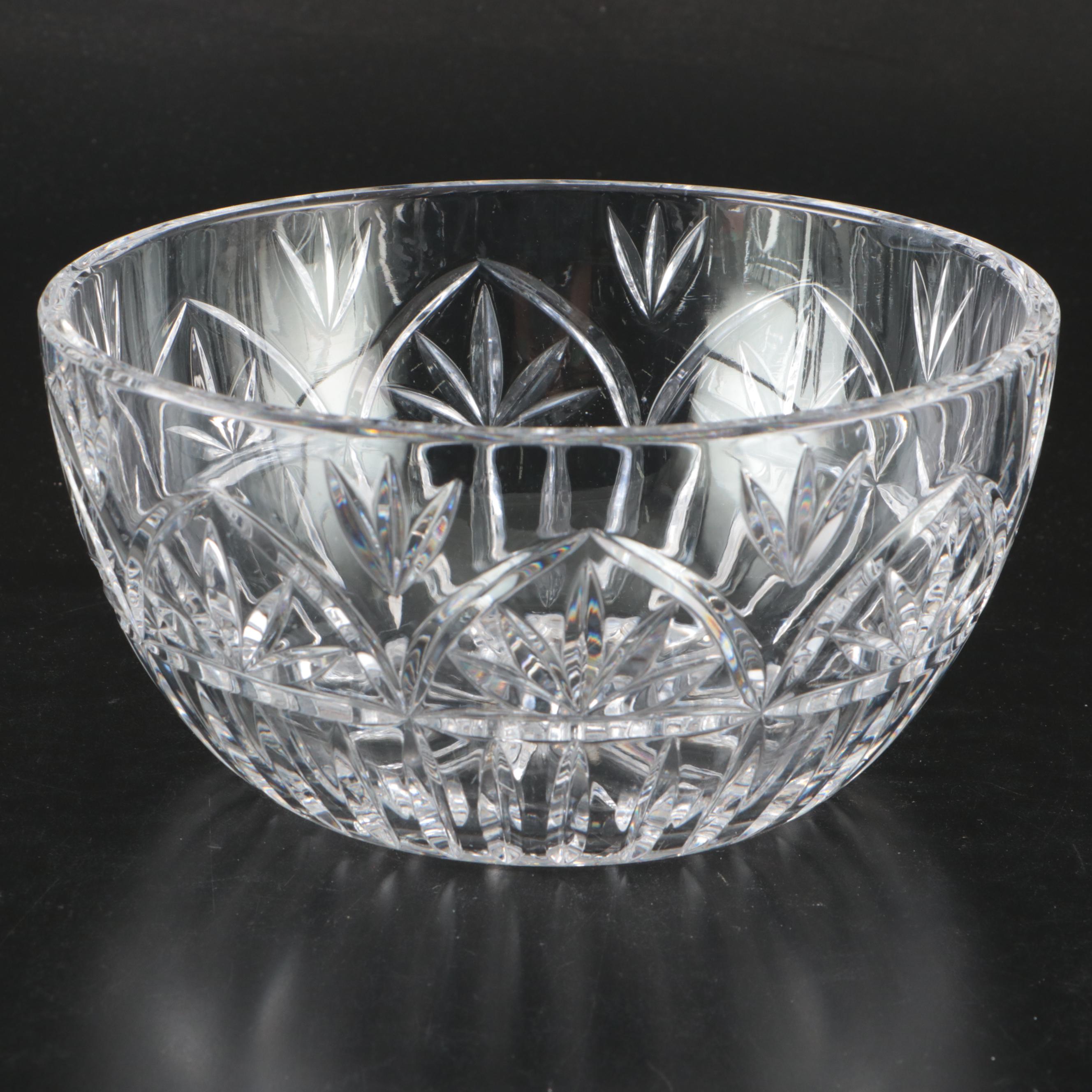 Cristal Durand and Other Crystal Bowls with Glass Salad Server