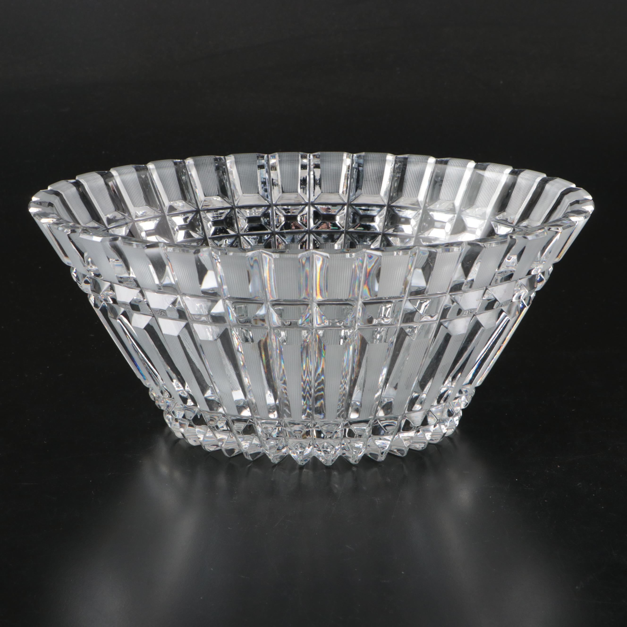 Cristal Durand and Other Crystal Bowls with Glass Salad Server