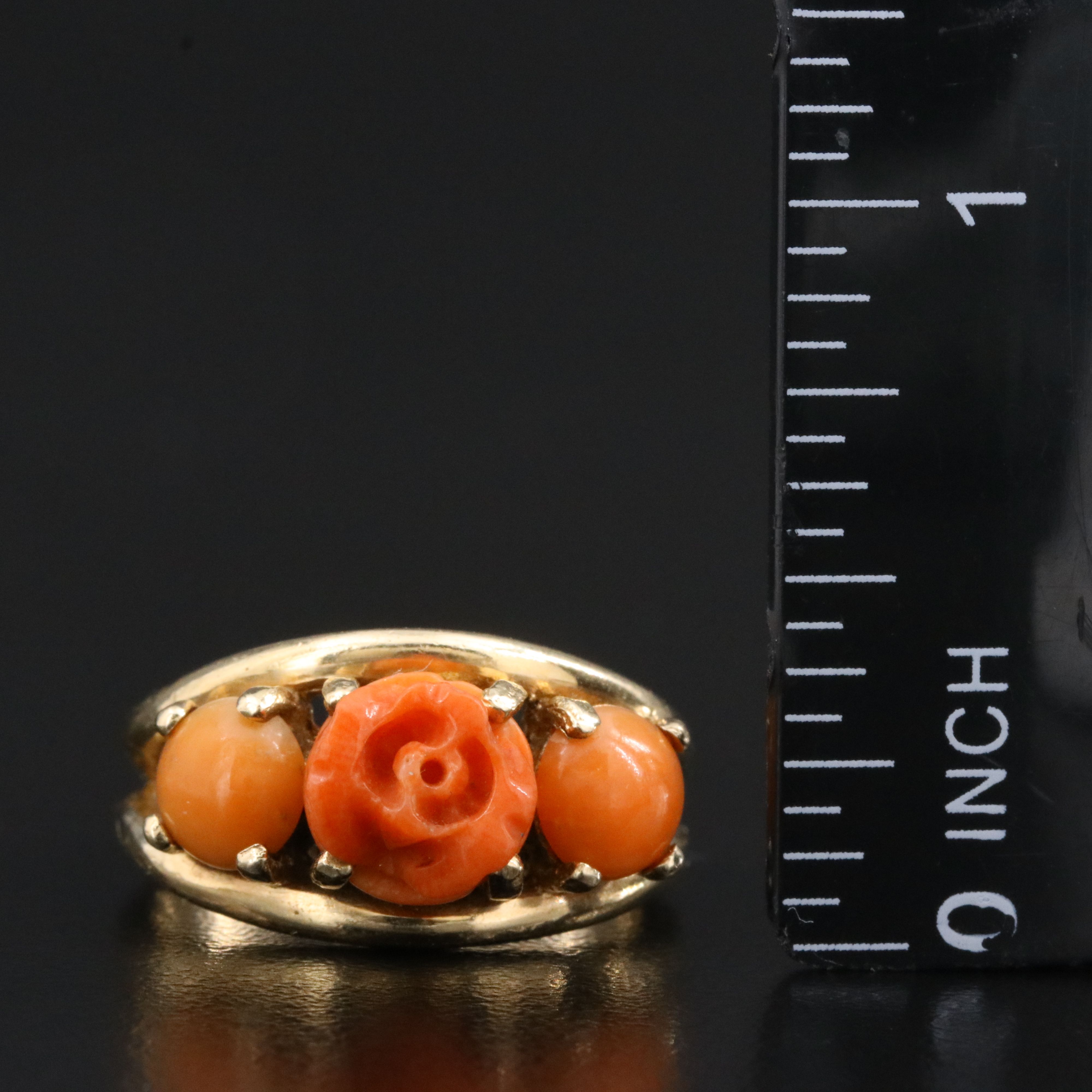 14K Coral Ring