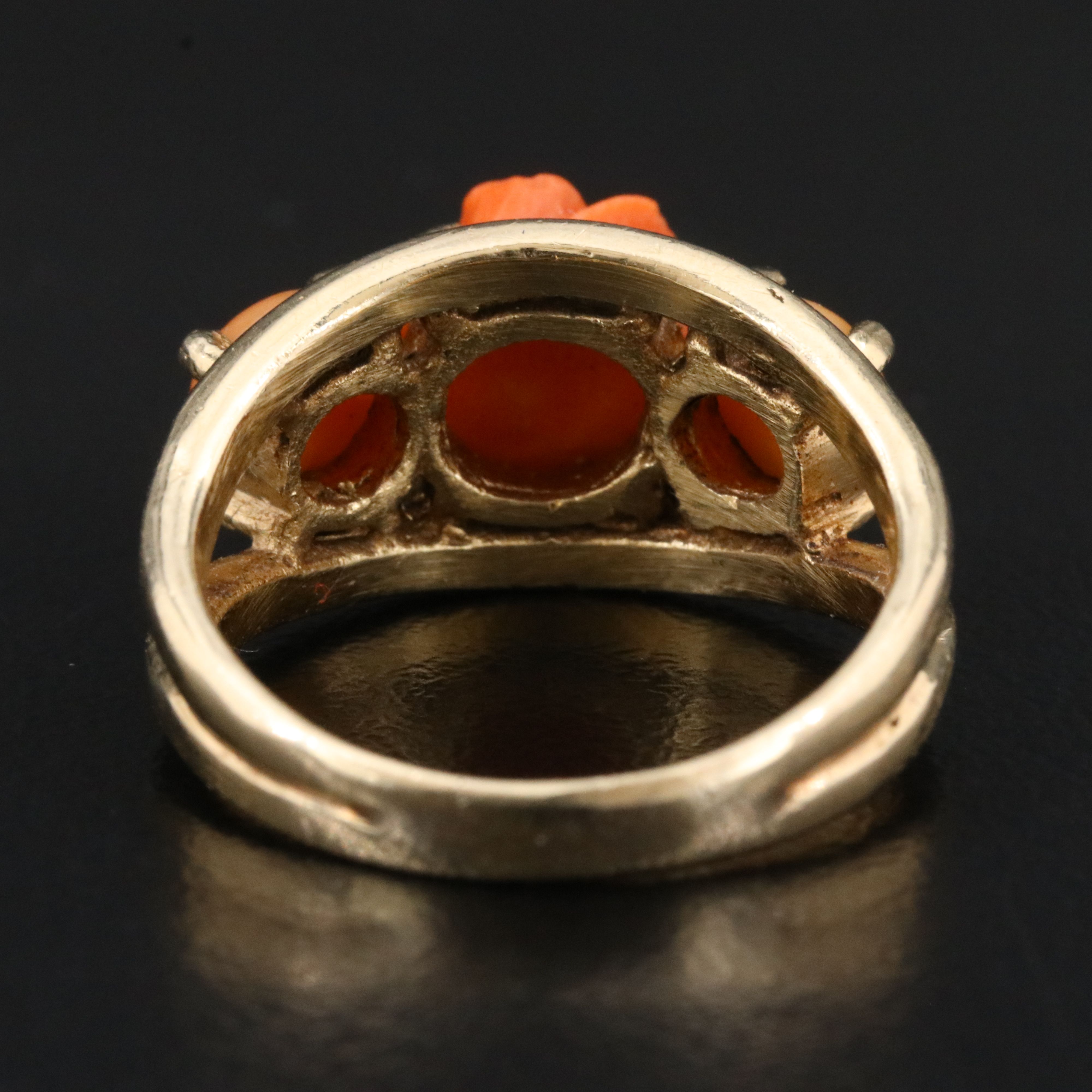 14K Coral Ring