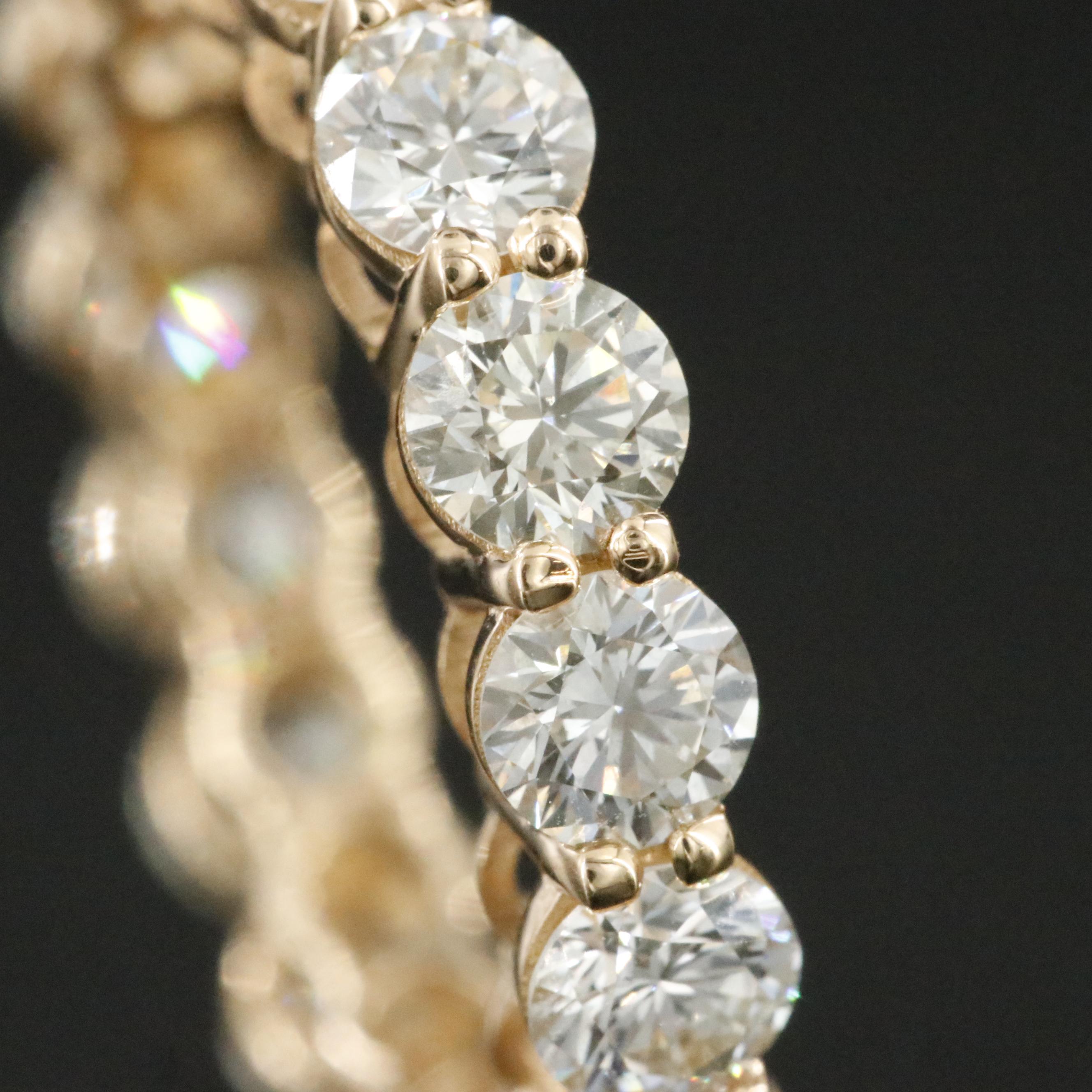 18K 3.96 CTW Diamond Eternity Band with GIA Report