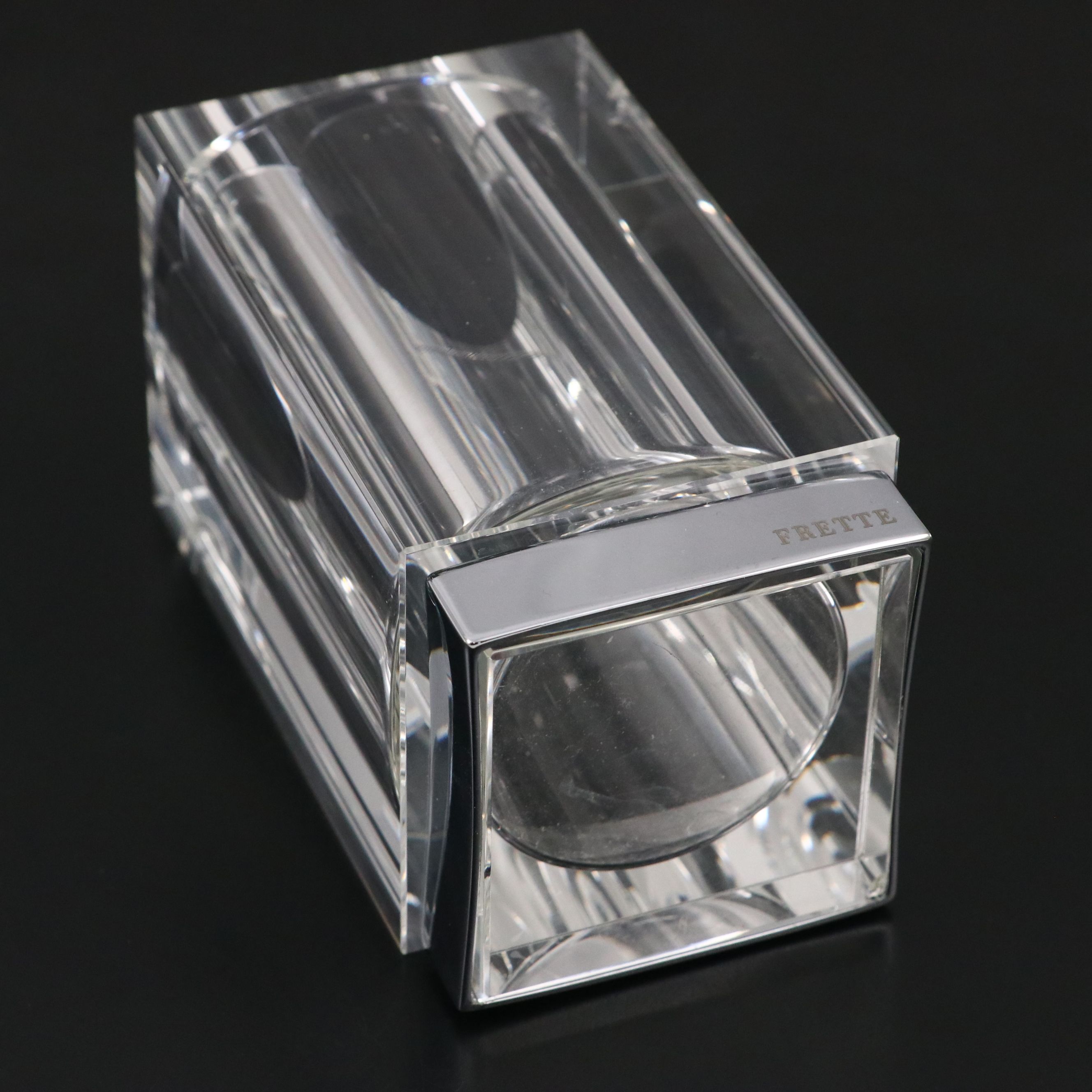 Frette Crystal Contemporary Block-Shaped Vase