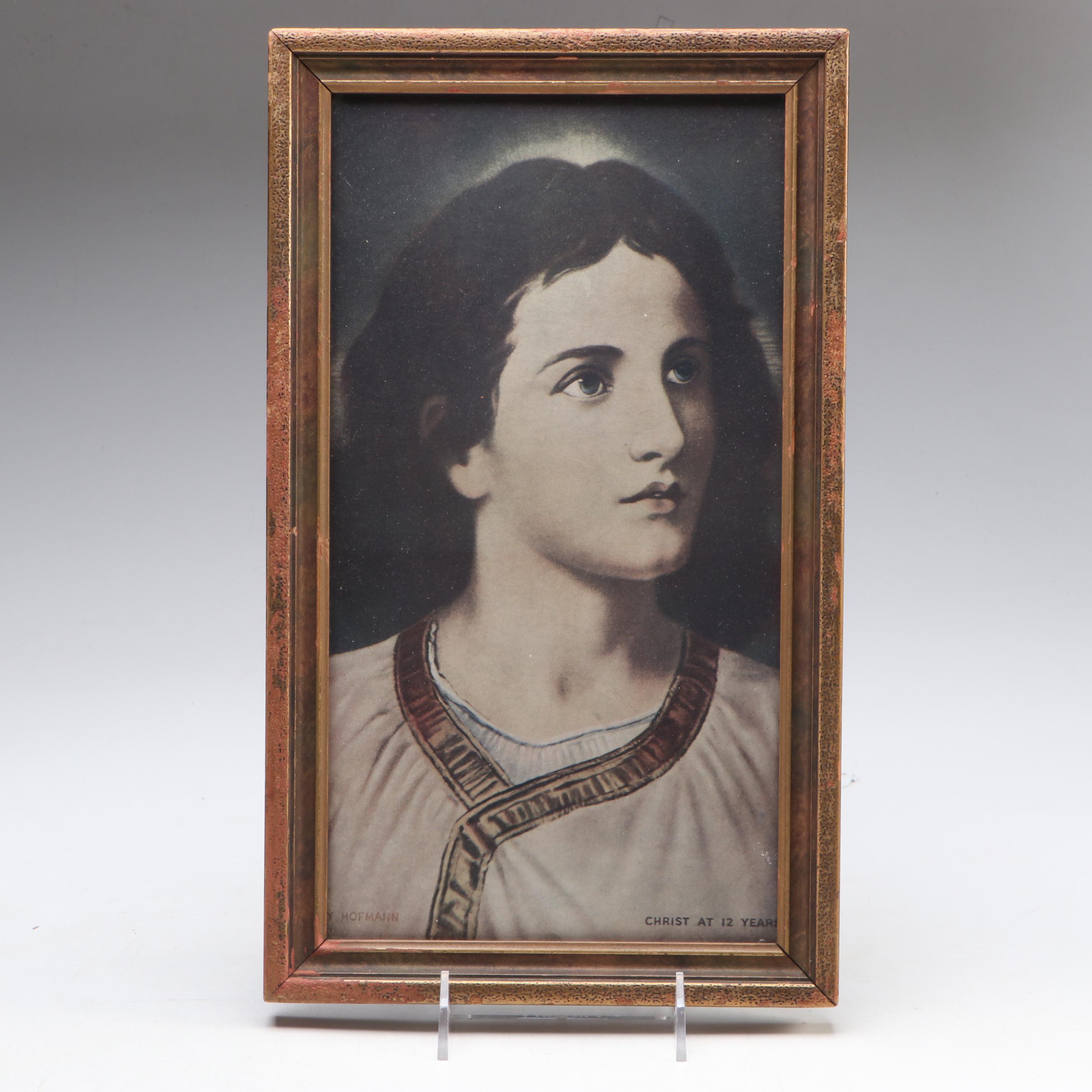 Photomechanical Print After Heinrich Hofmann "Christ at 12 Years"