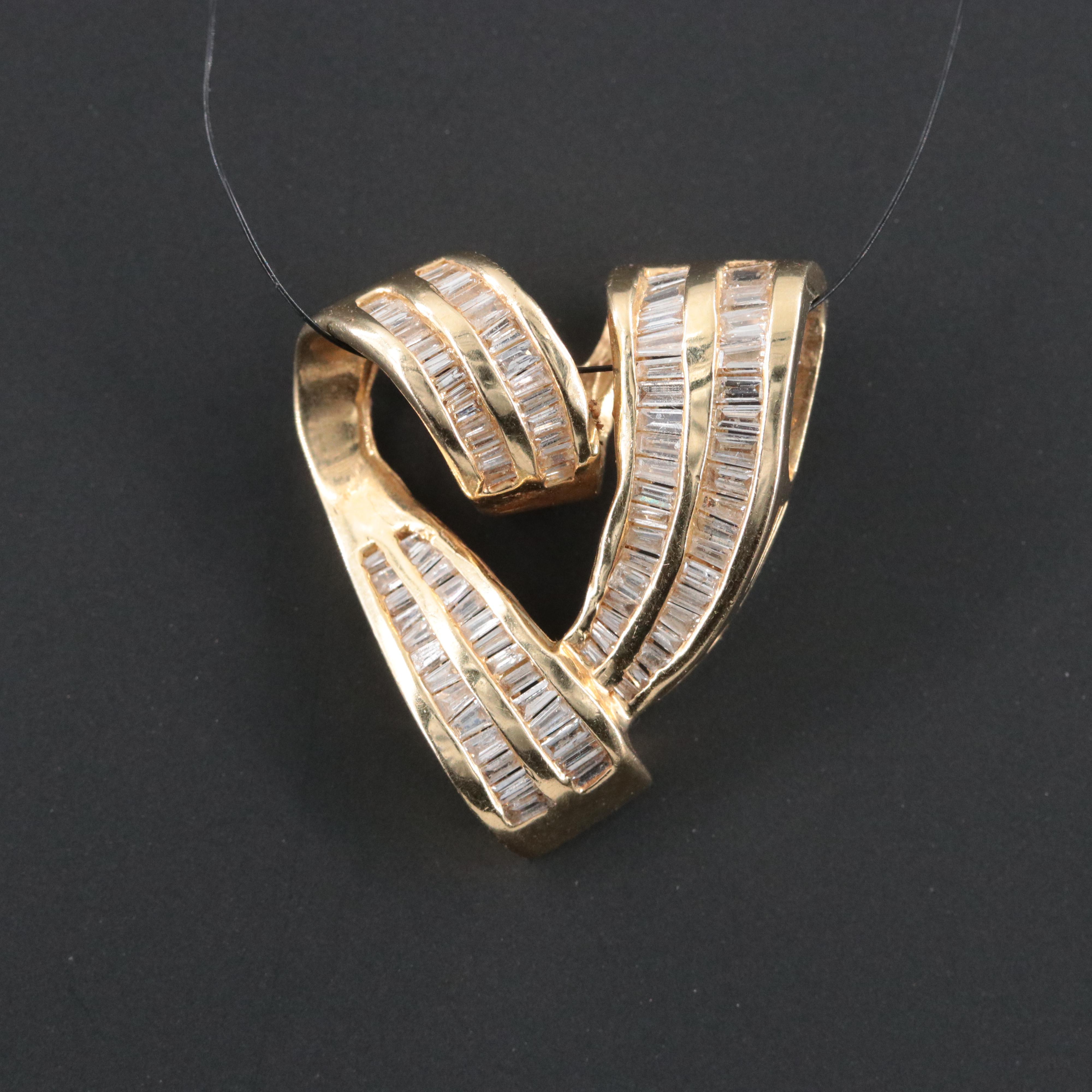 14K 1.82 CTW Diamond Heart Slide Pendant