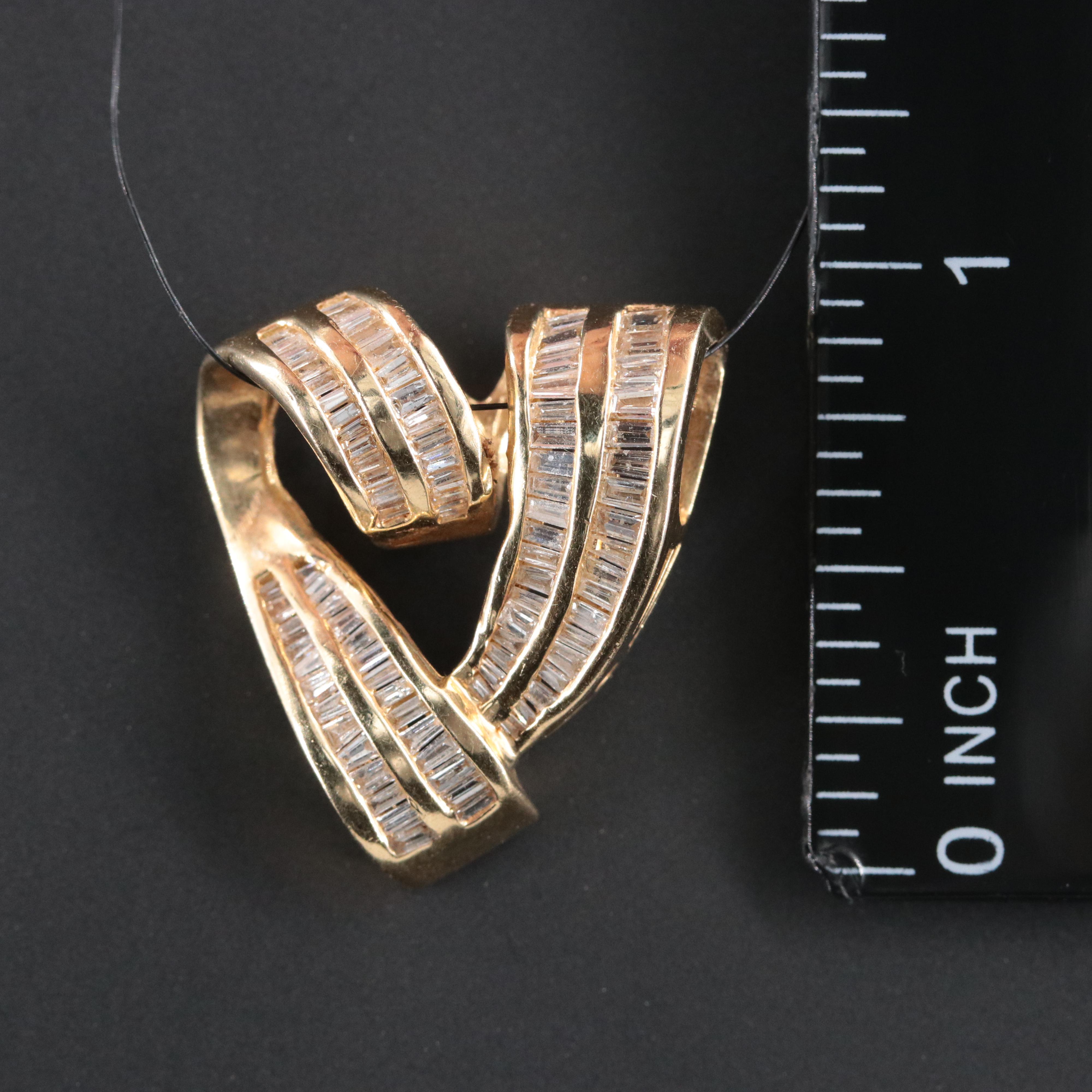 14K 1.82 CTW Diamond Heart Slide Pendant