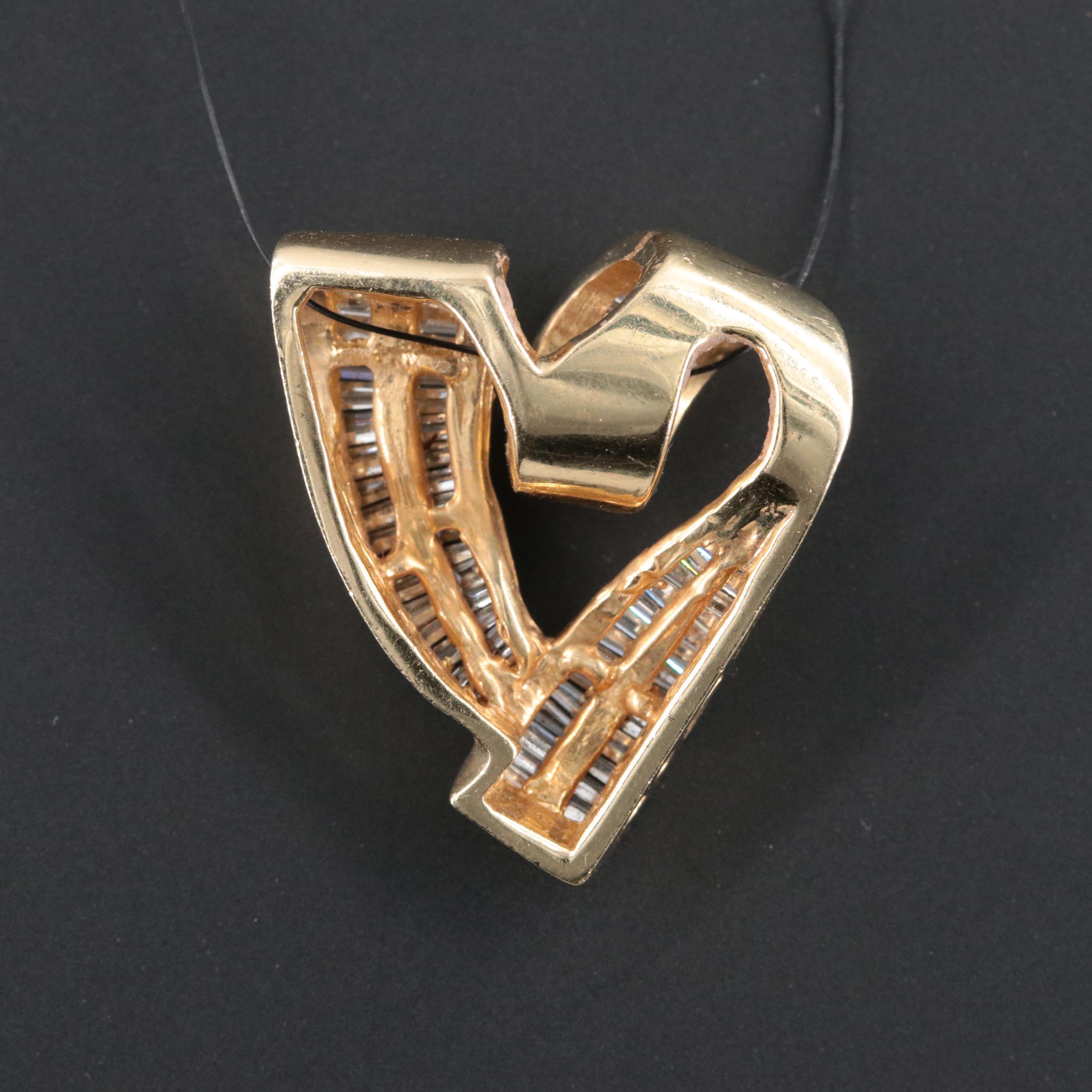 14K 1.82 CTW Diamond Heart Slide Pendant