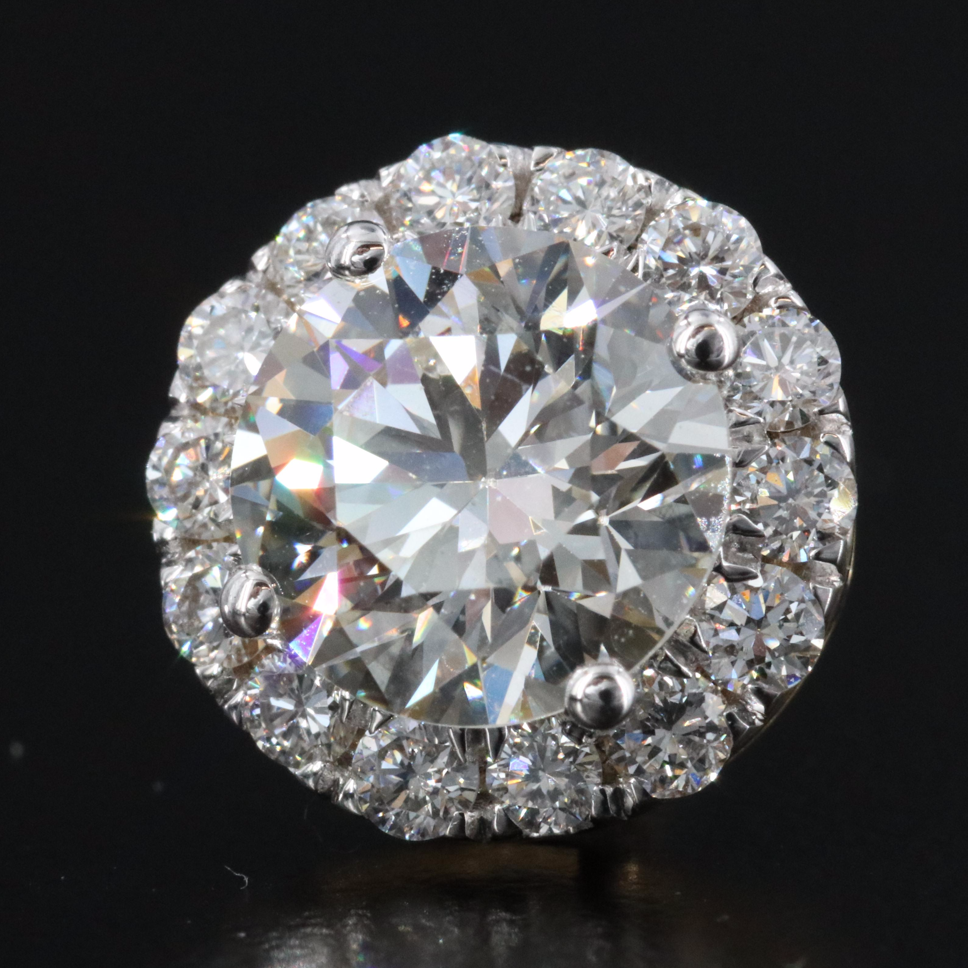 14K 4.64 CTW Lab Grown Diamond Halo Earrings