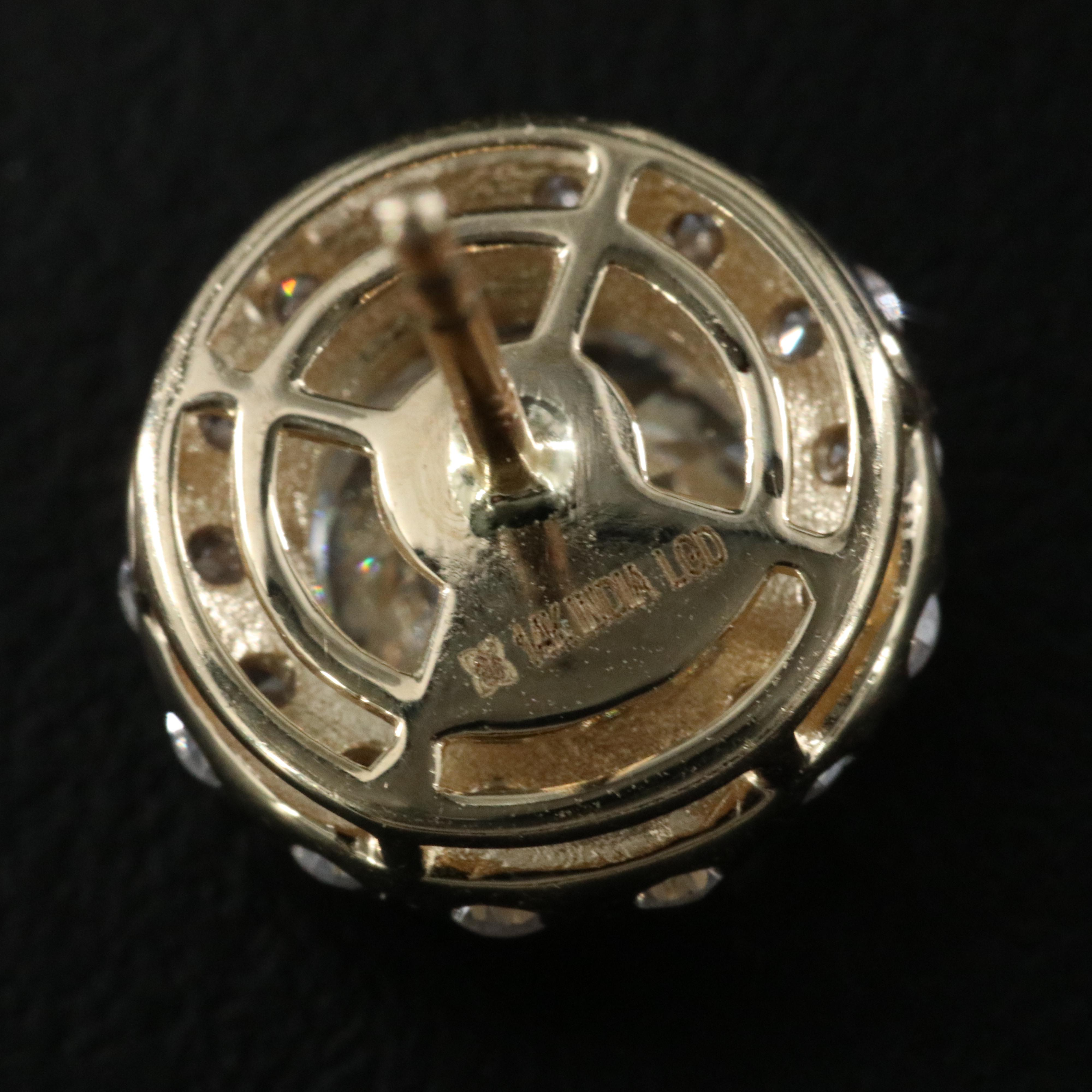 14K 4.64 CTW Lab Grown Diamond Halo Earrings