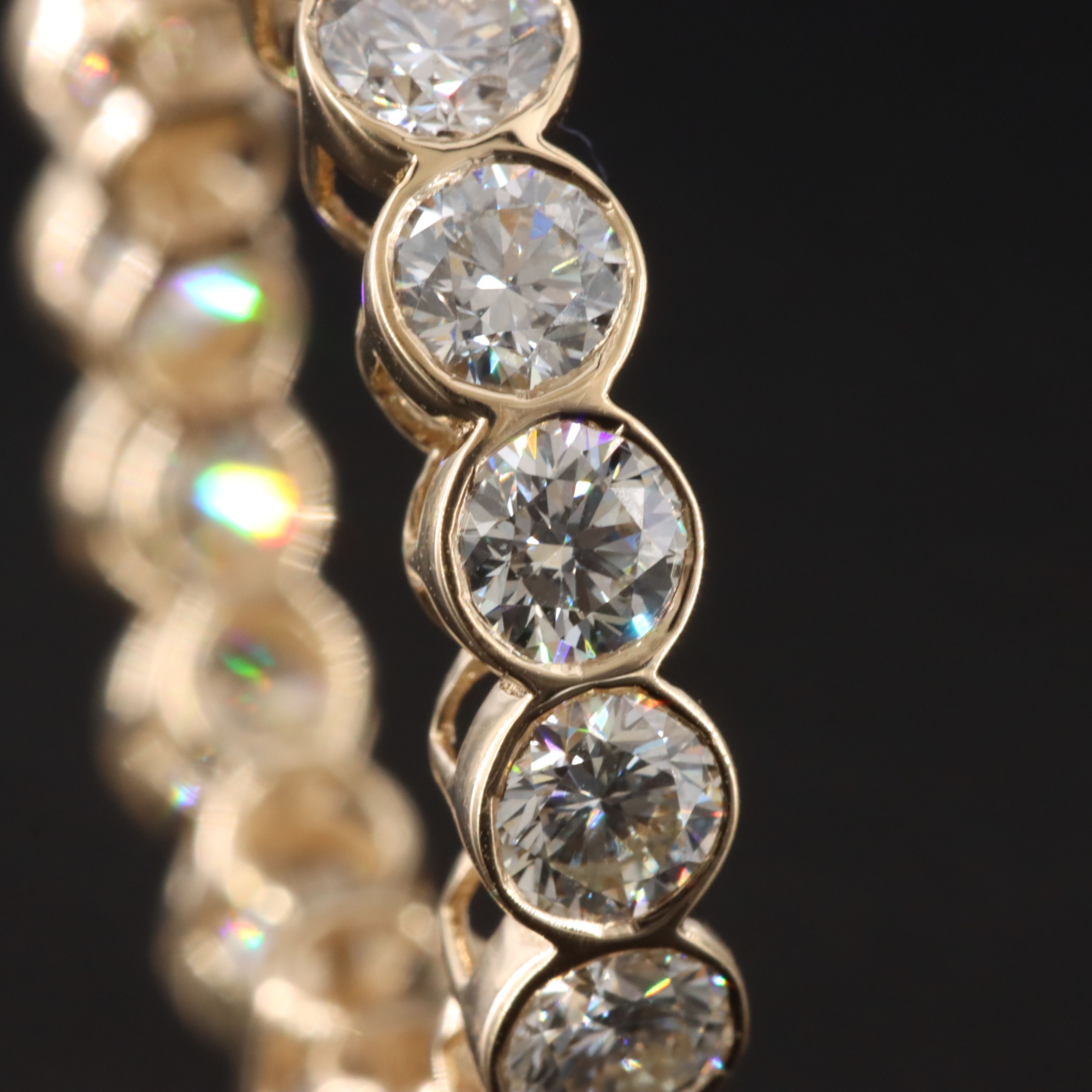 14K 3.53 CTW Diamond Eternity Band with GIA Report