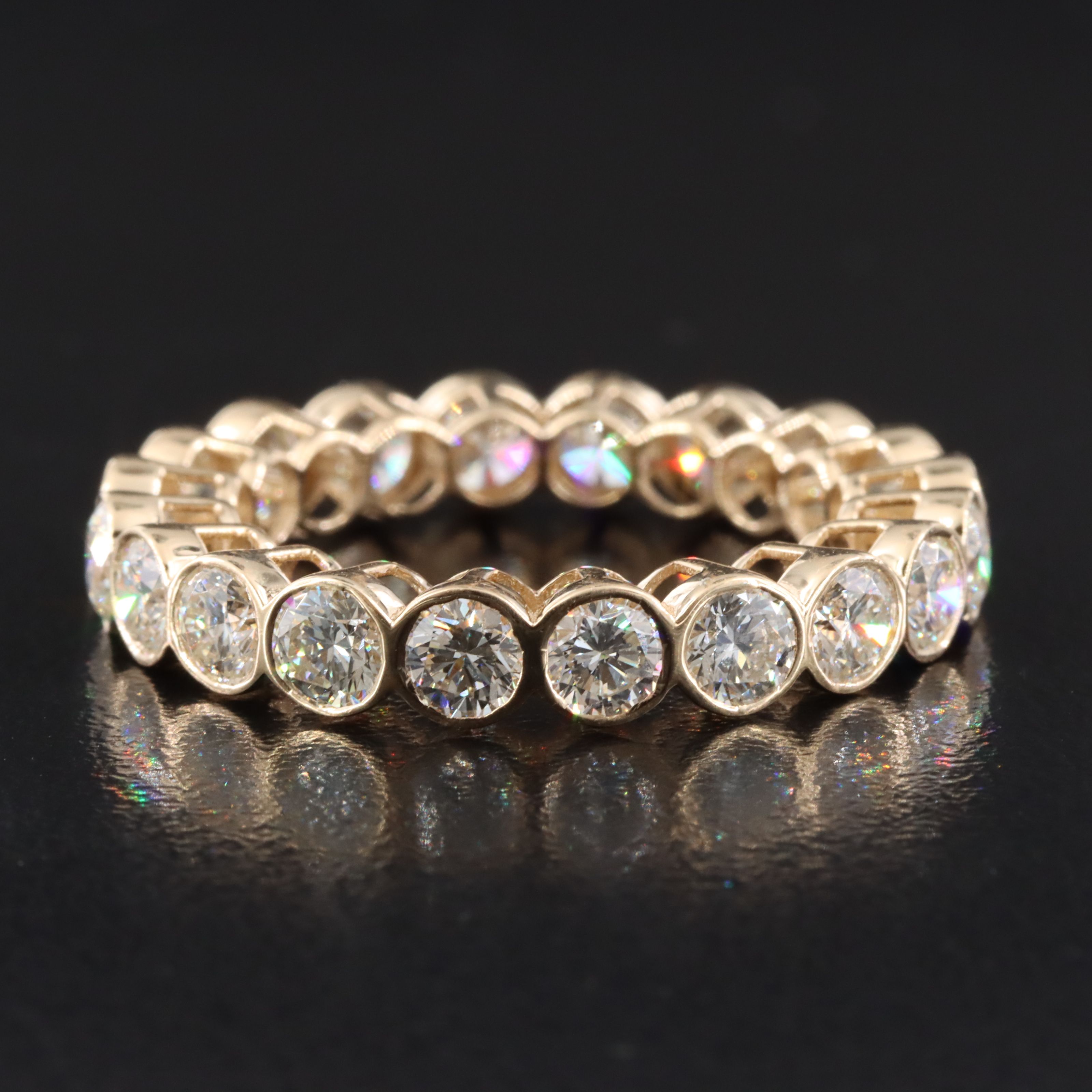 14K 3.53 CTW Diamond Eternity Band with GIA Report
