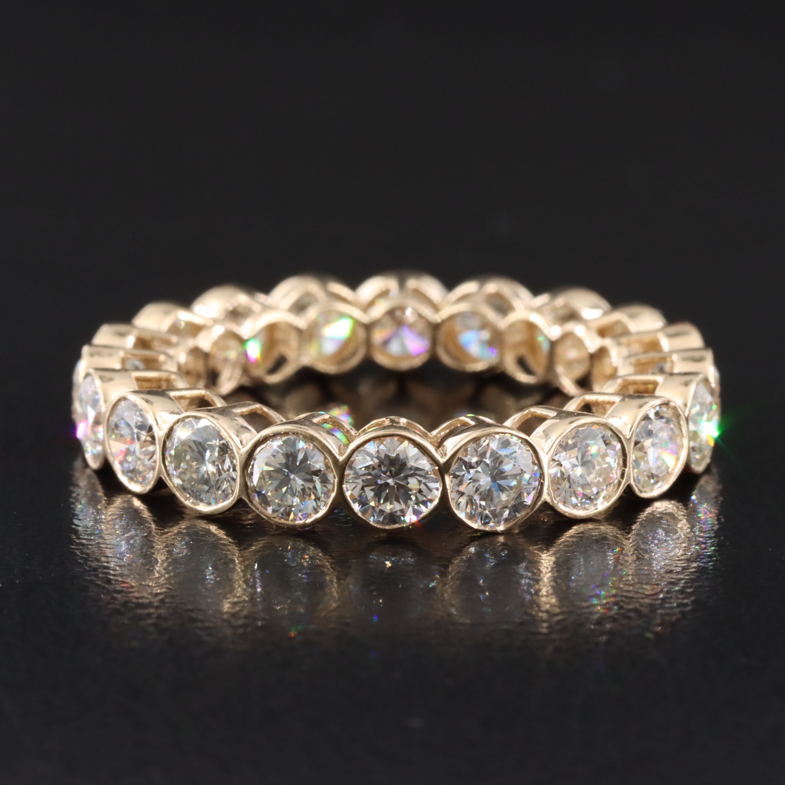 14K 3.53 CTW Diamond Eternity Band with GIA Report