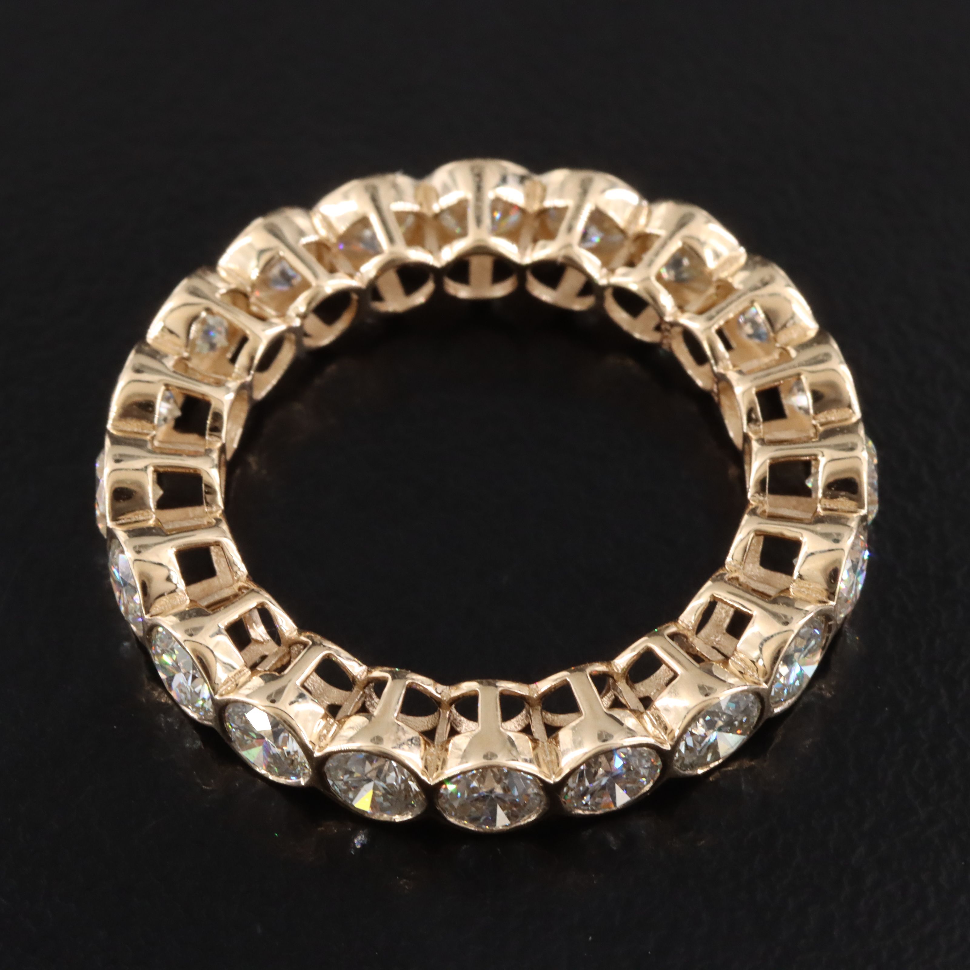 14K 3.53 CTW Diamond Eternity Band with GIA Report