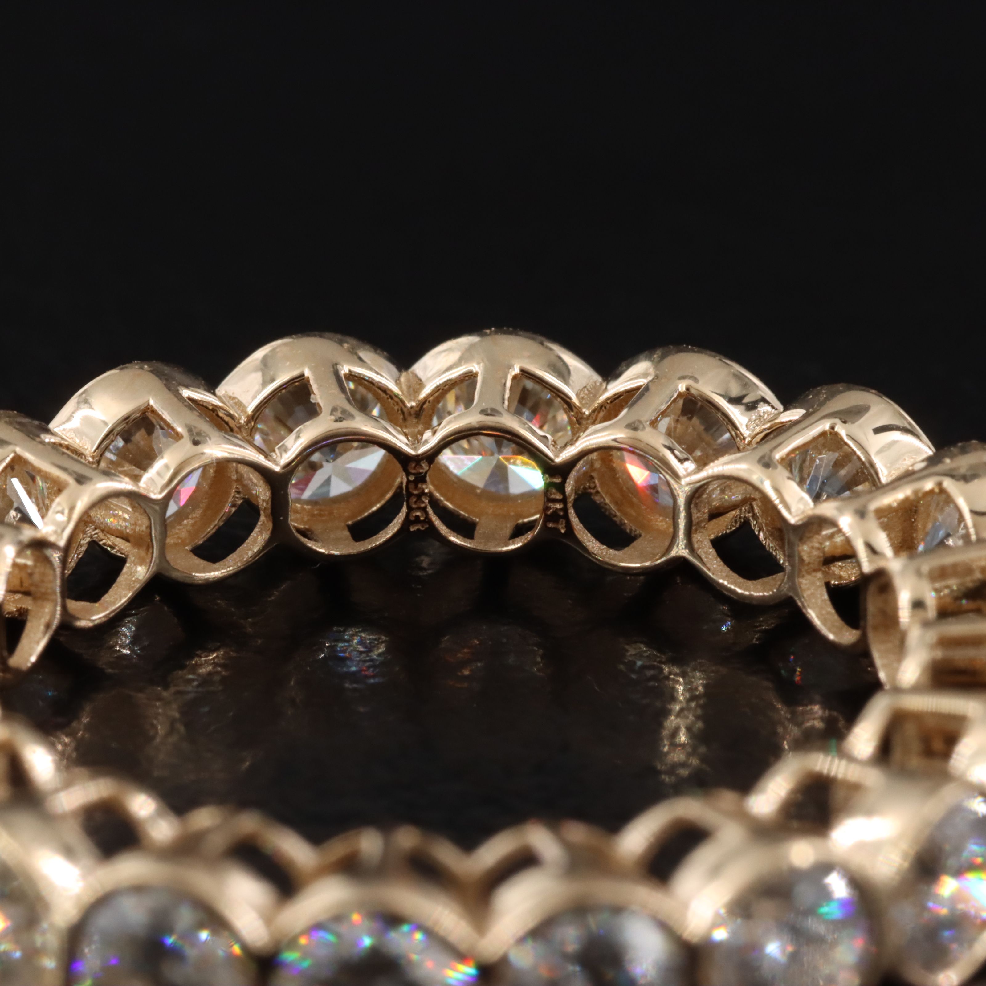 14K 3.53 CTW Diamond Eternity Band with GIA Report