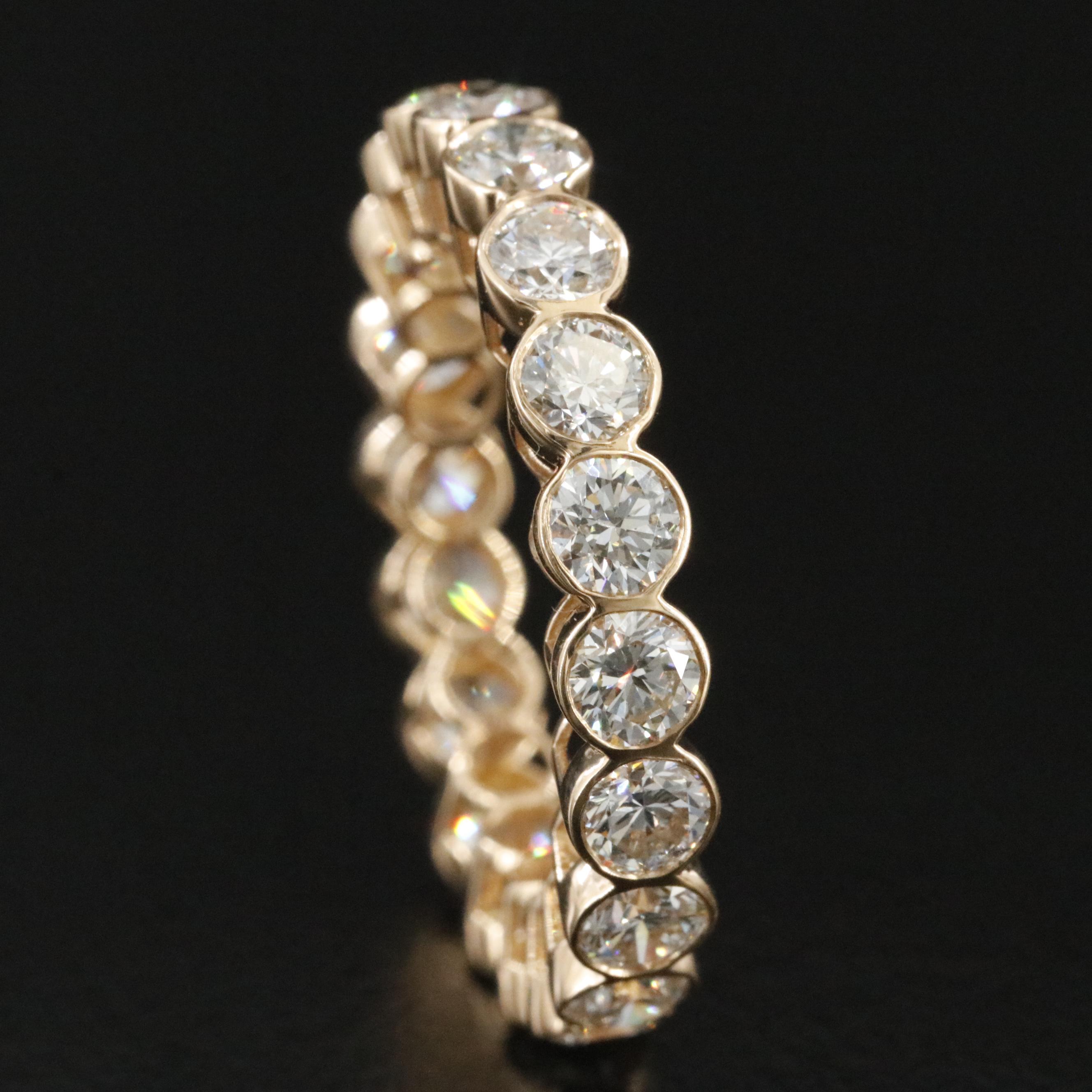 18K 3.51 CTW Diamond Eternity Band with GIA Report