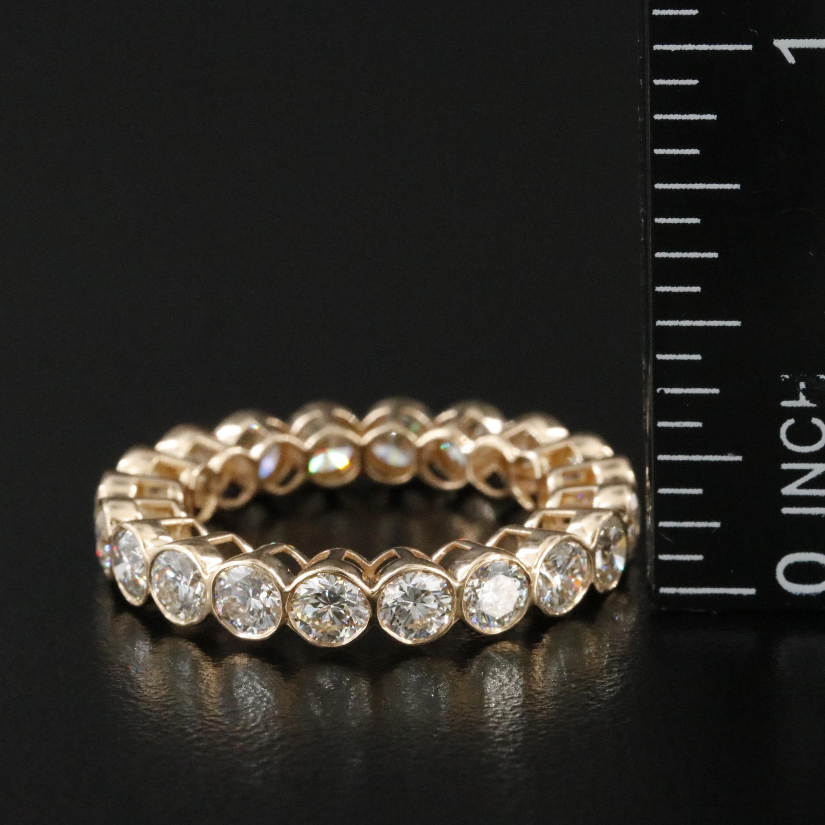 18K 3.51 CTW Diamond Eternity Band with GIA Report