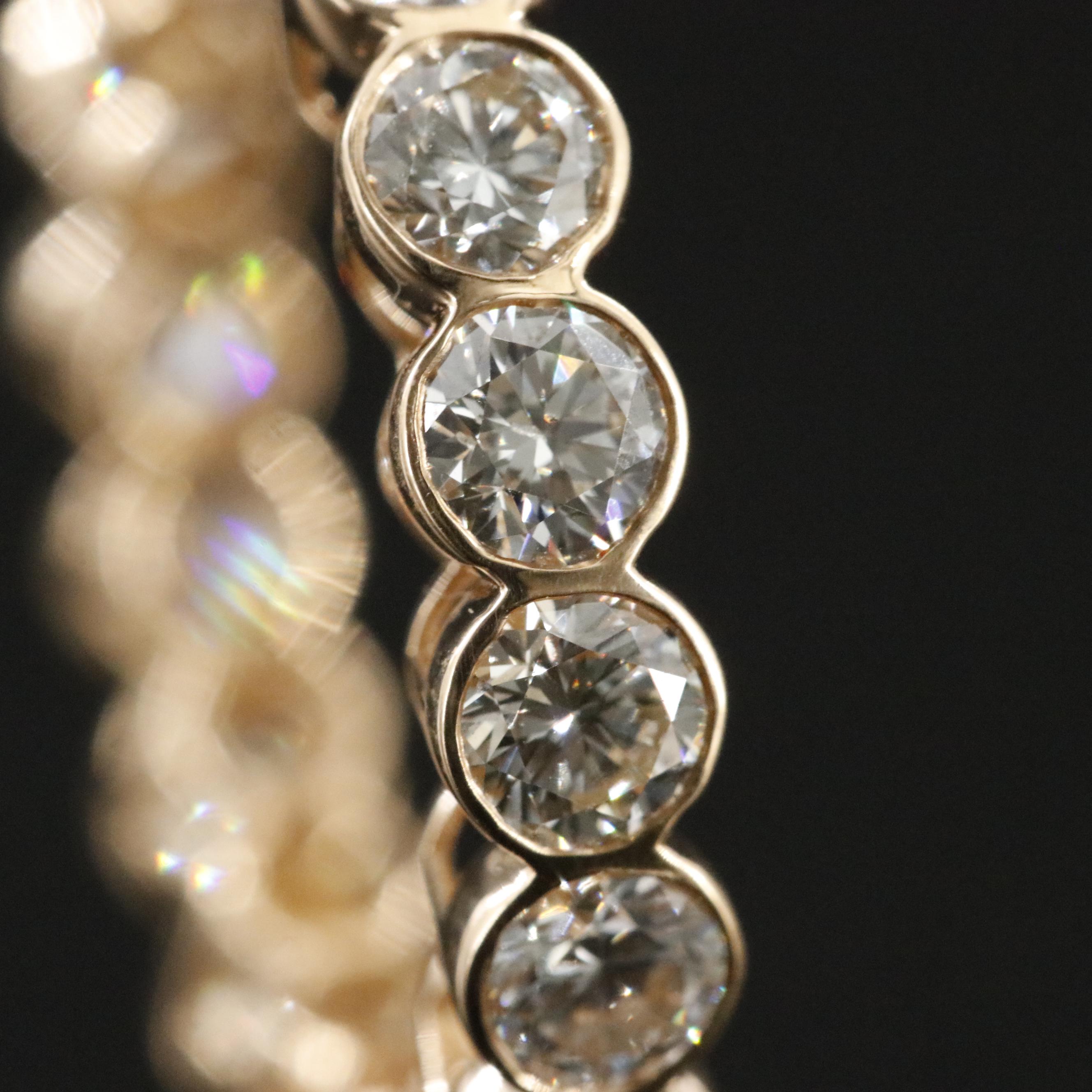 18K 3.51 CTW Diamond Eternity Band with GIA Report