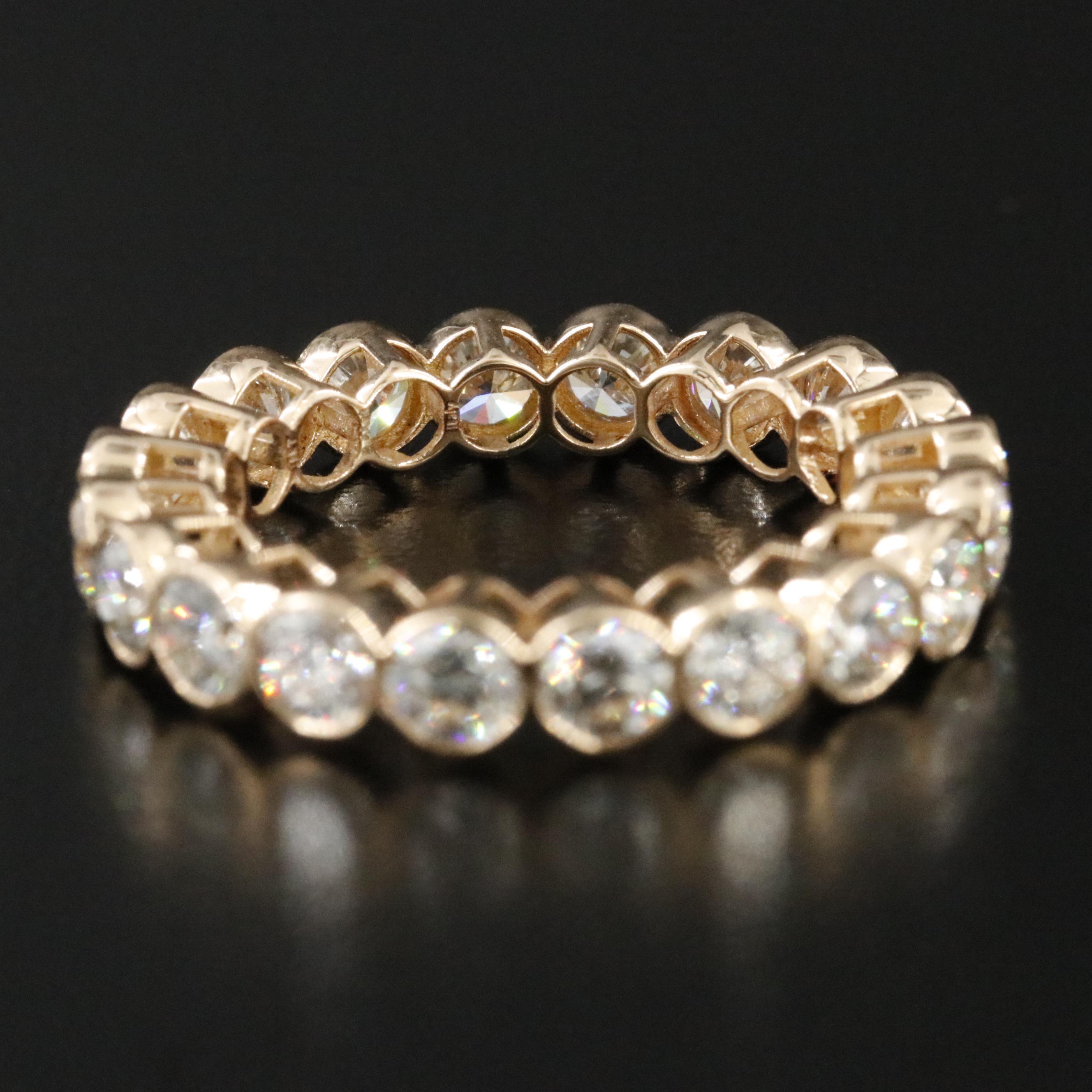 18K 3.51 CTW Diamond Eternity Band with GIA Report