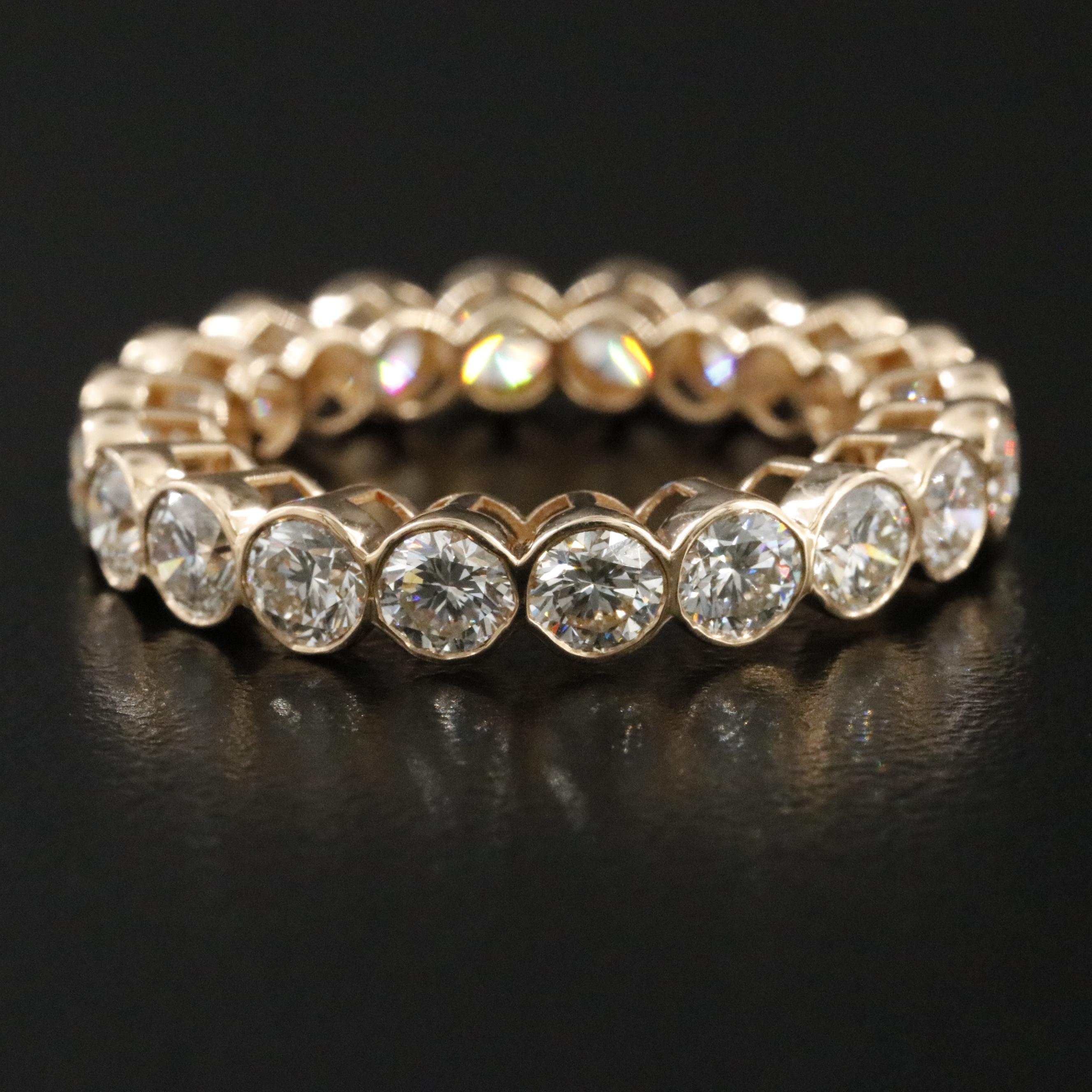 18K 3.51 CTW Diamond Eternity Band with GIA Report