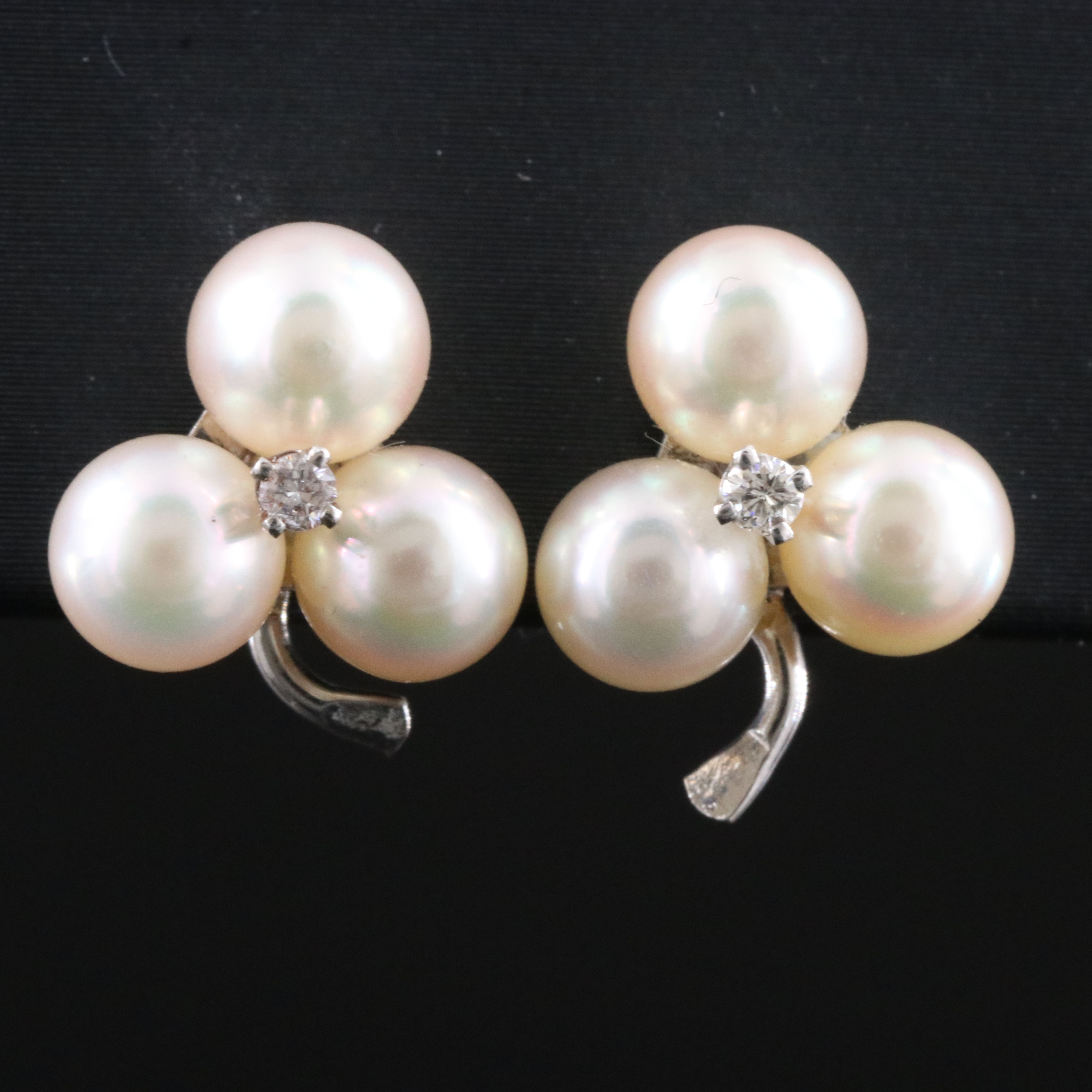Pearl and Diamond Earrings