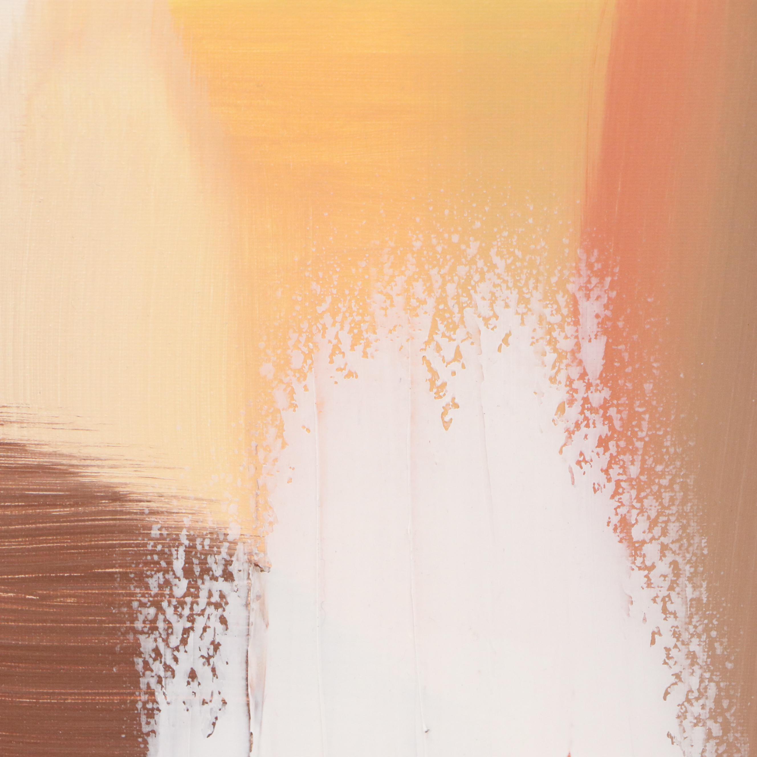 Warm Abstract Acrylic Painting, 21st Century