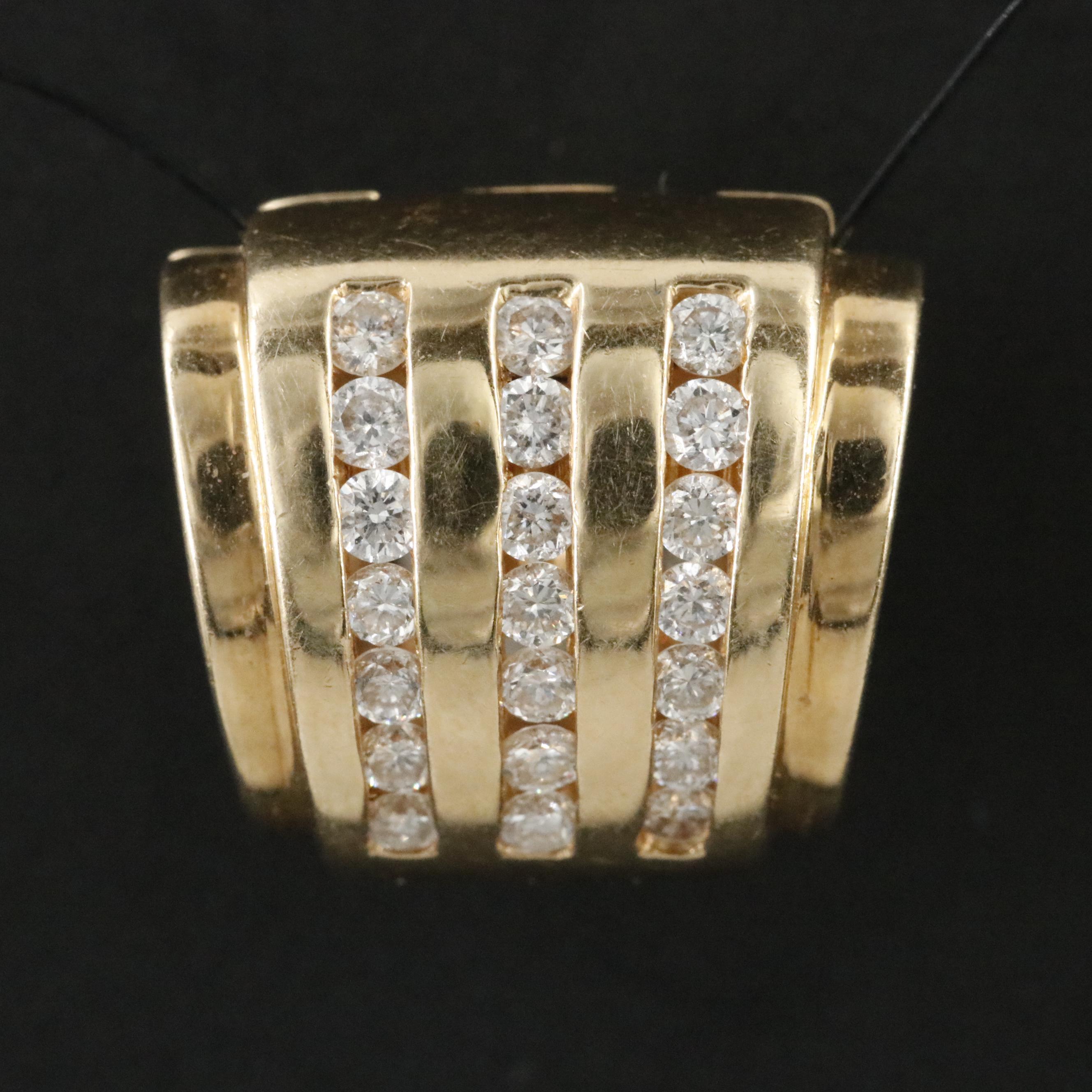 14K 0.42 CTW Diamond Enhancer Slide Pendant