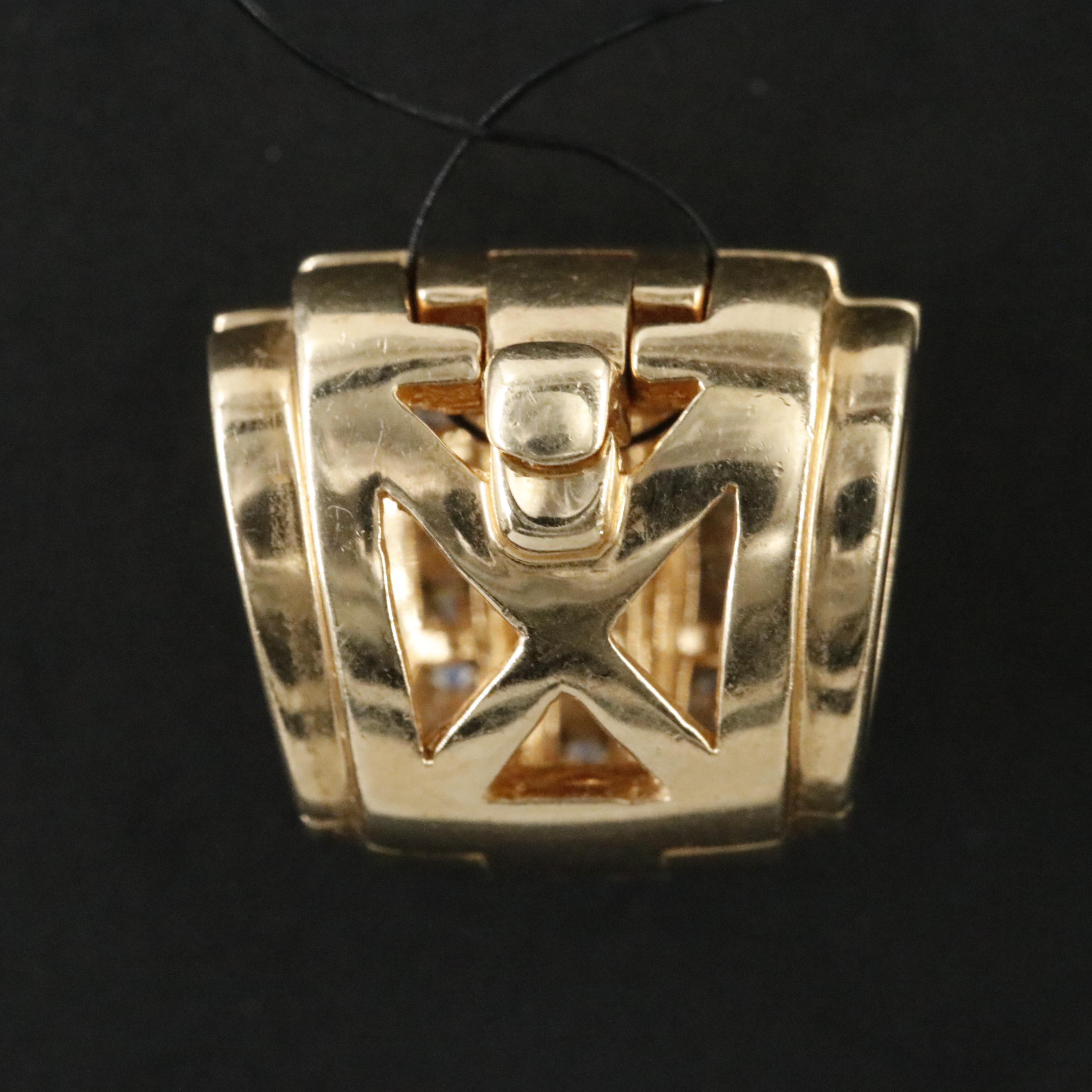 14K 0.42 CTW Diamond Enhancer Slide Pendant