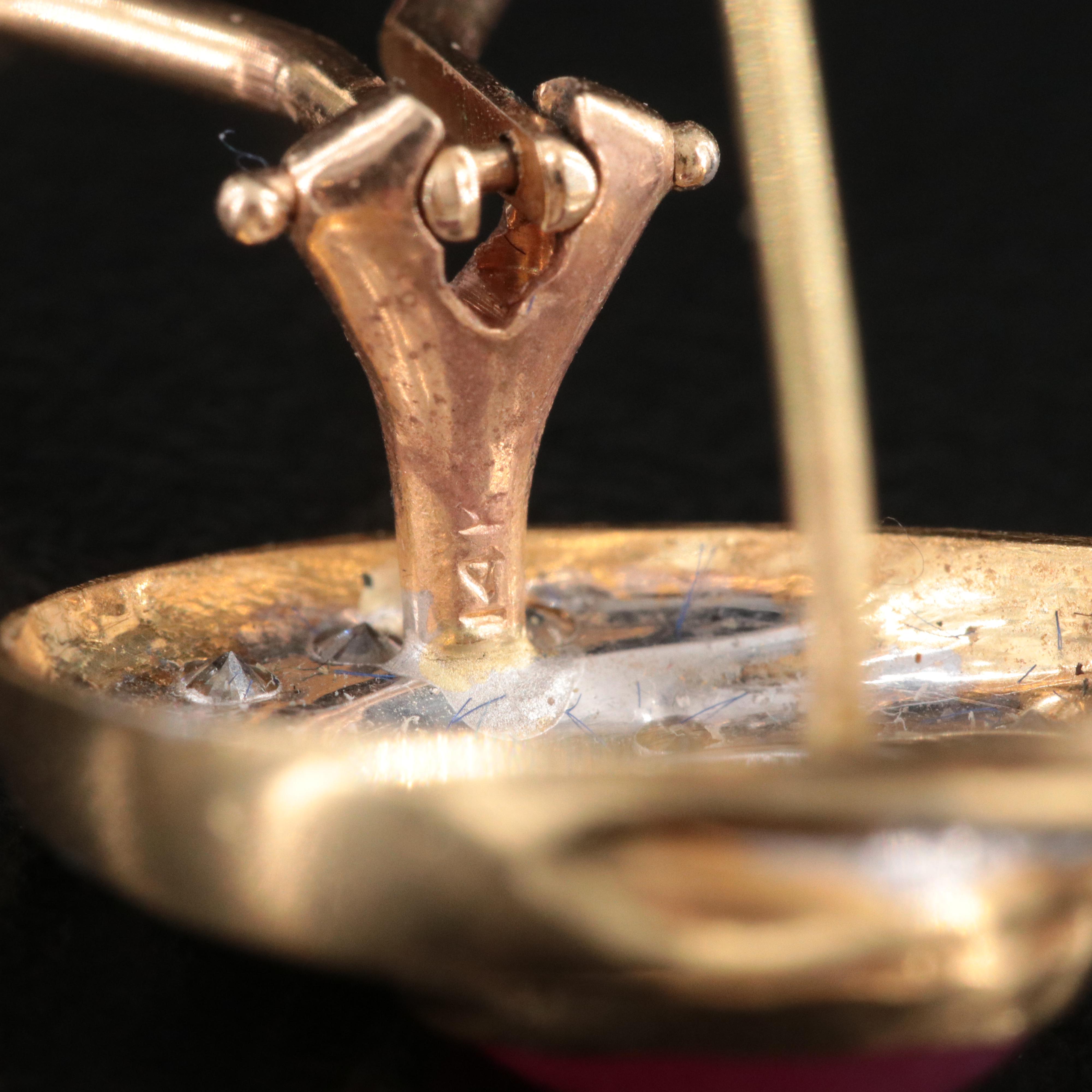 18K Ruby and Diamond Earrings