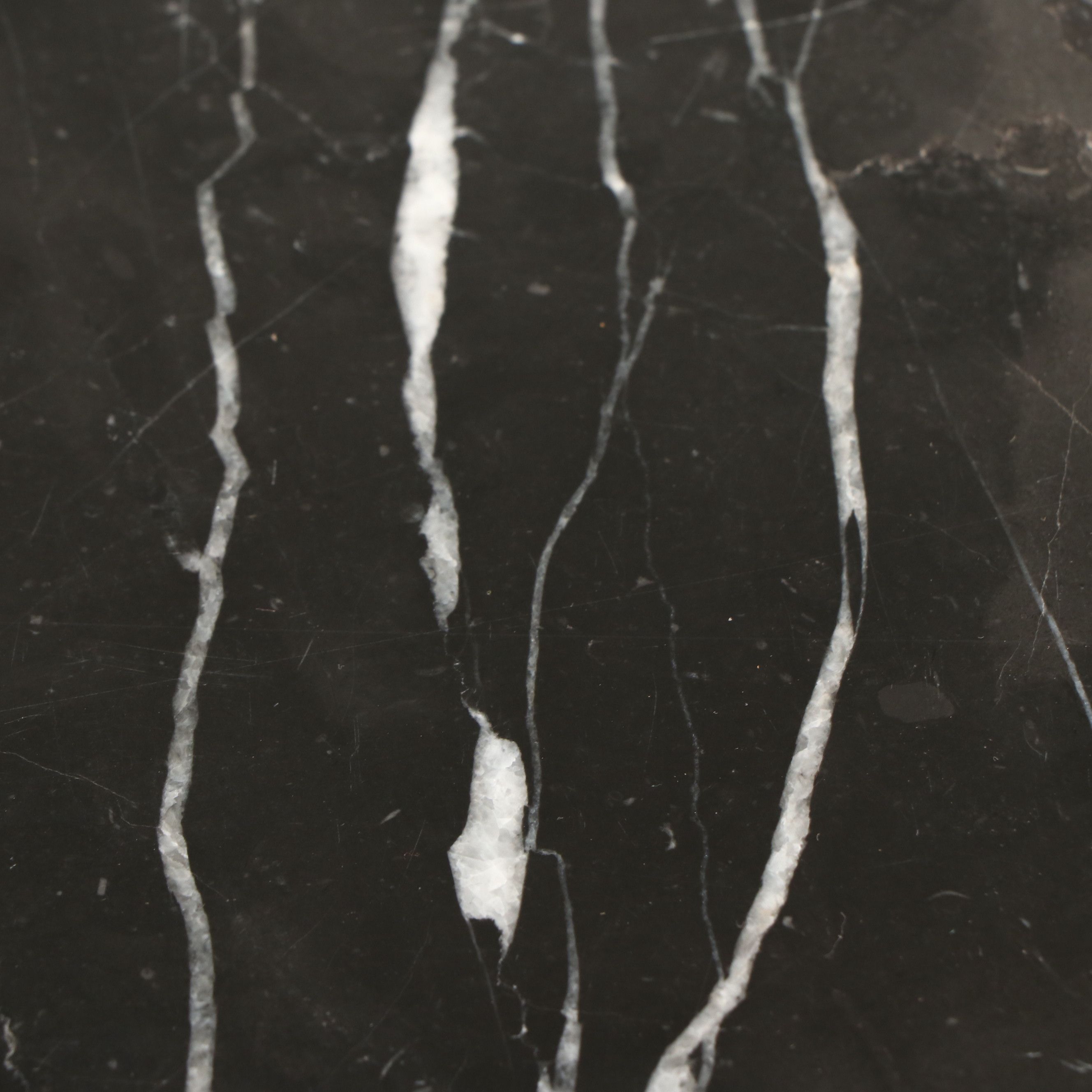 Neoclassical Style Marble Top Wrought Iron End Table