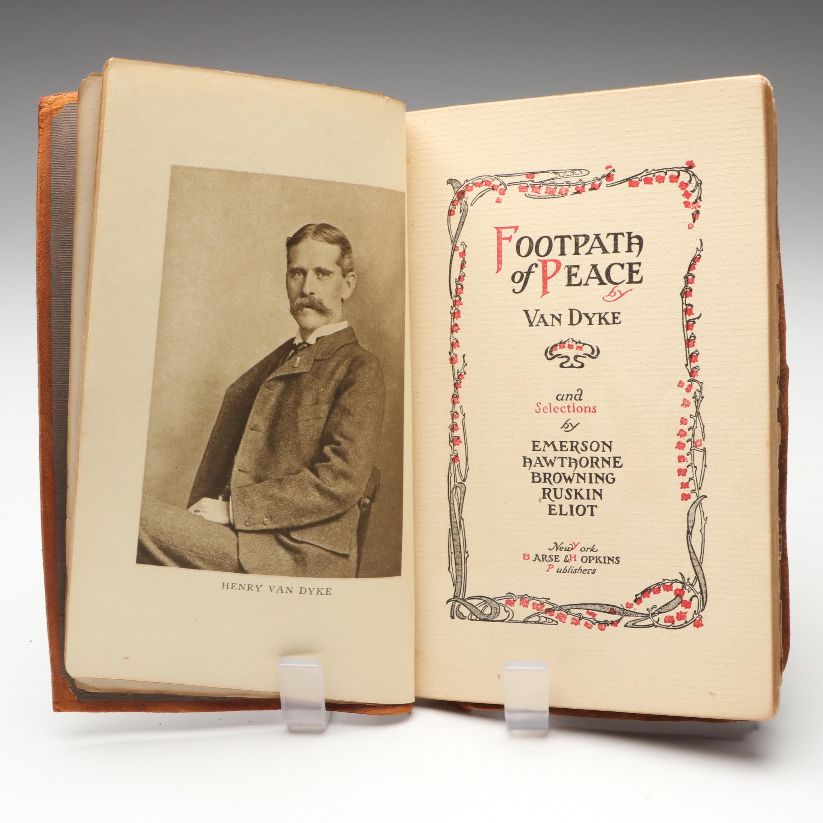 "The Footpath To Peace" by Henry Van Dyke with Other Antique Books
