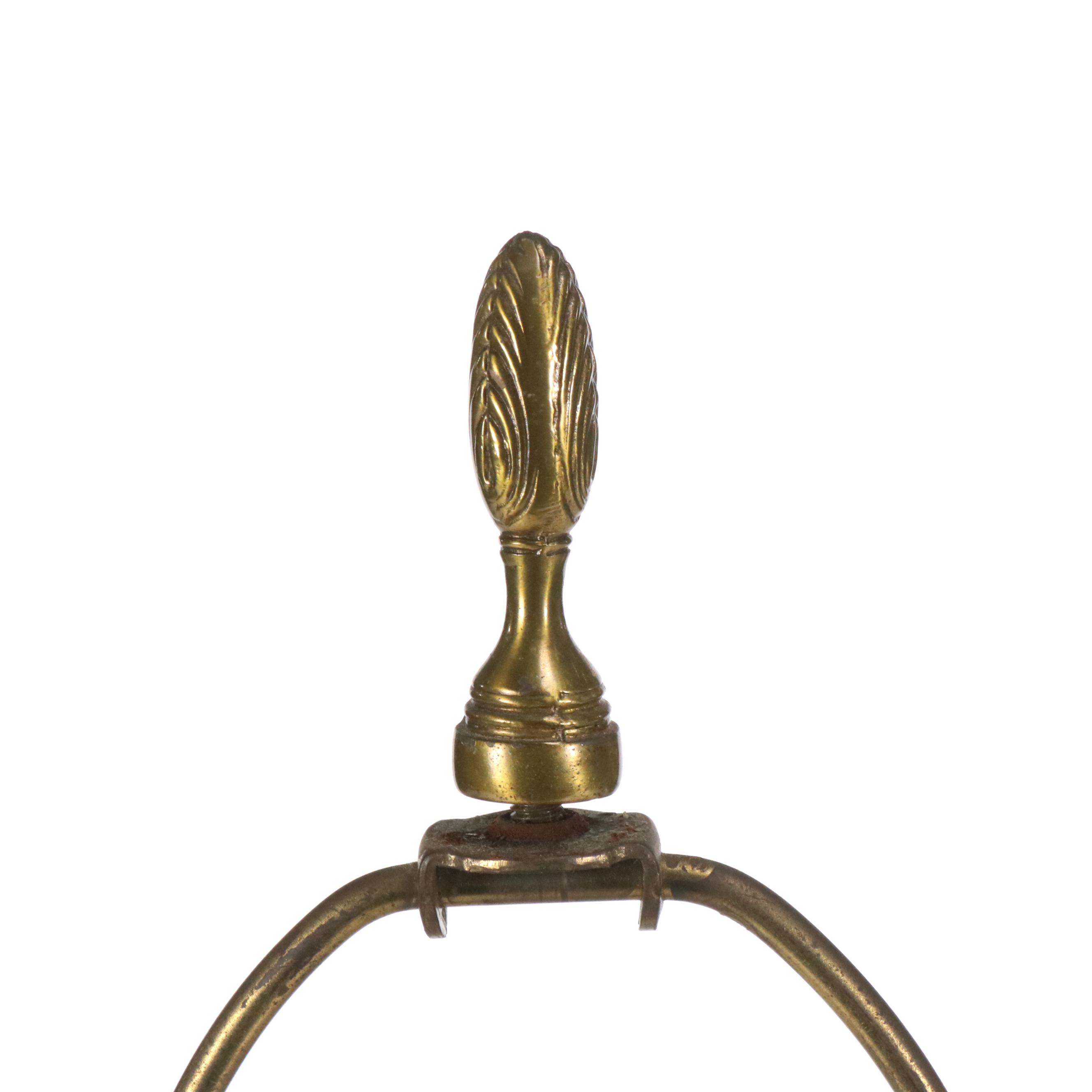 Floral Gilt Porcelain Candlestick Table Lamp