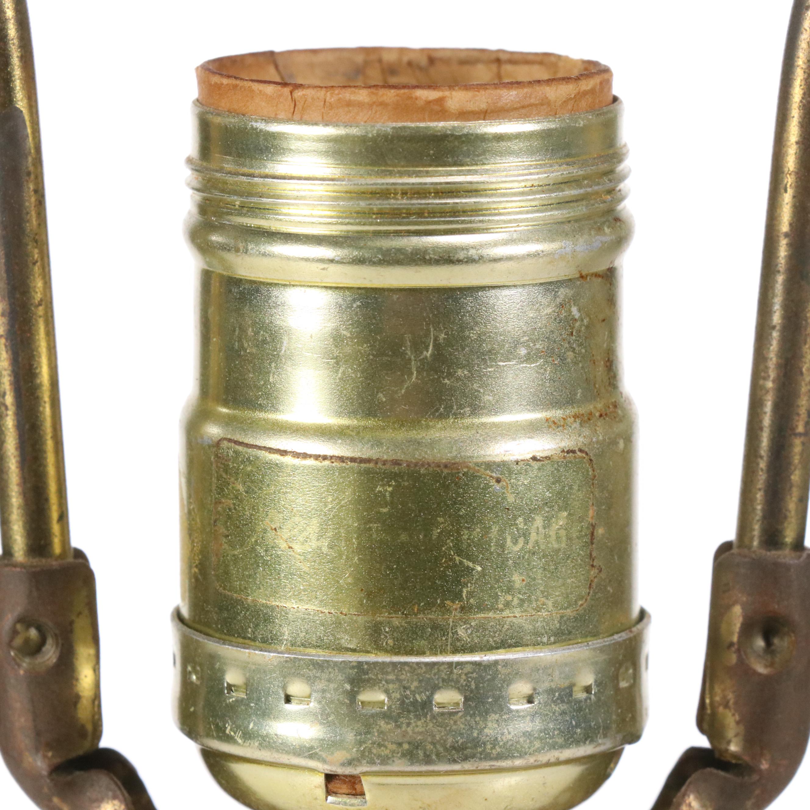 Floral Gilt Porcelain Candlestick Table Lamp