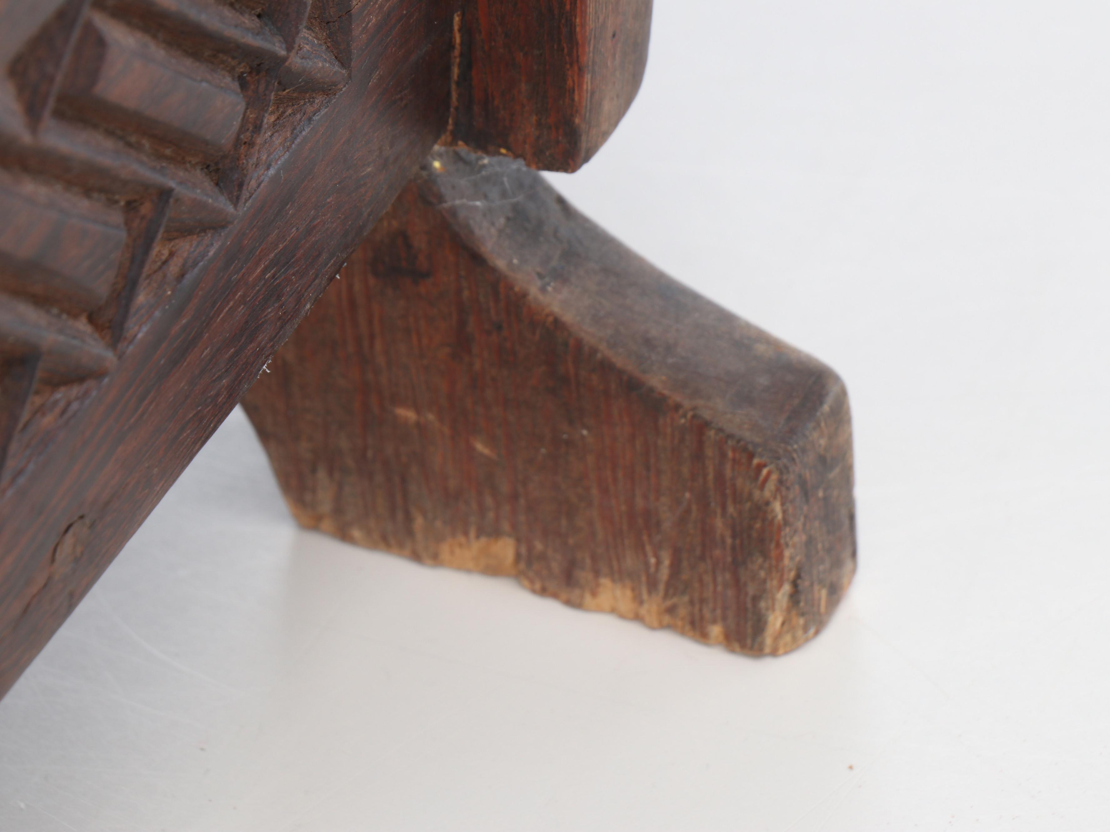 European Carved Oak Window Bench with Underseat Storage