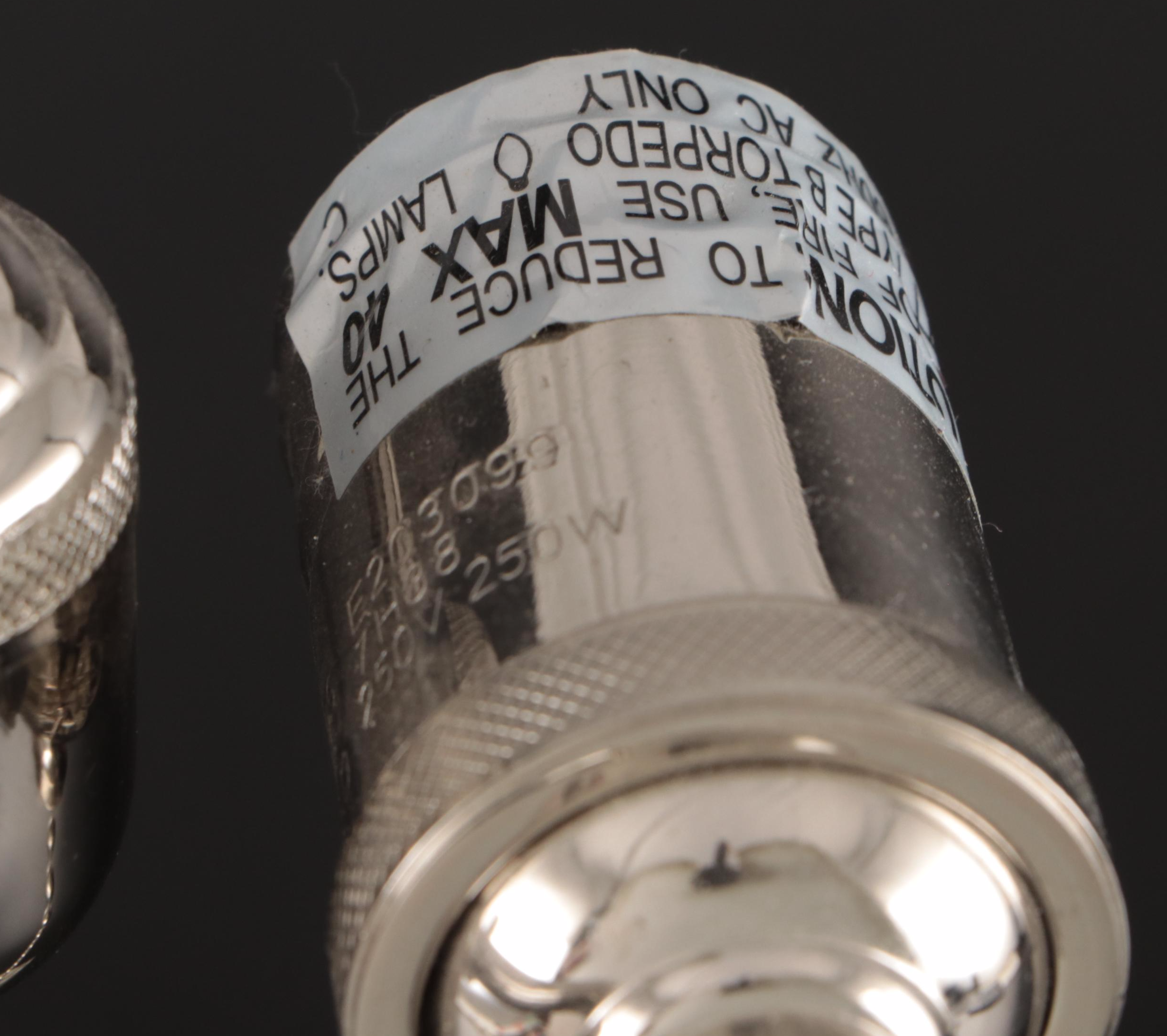 Postmodernist Crystal and Chrome Finish Table Lamp