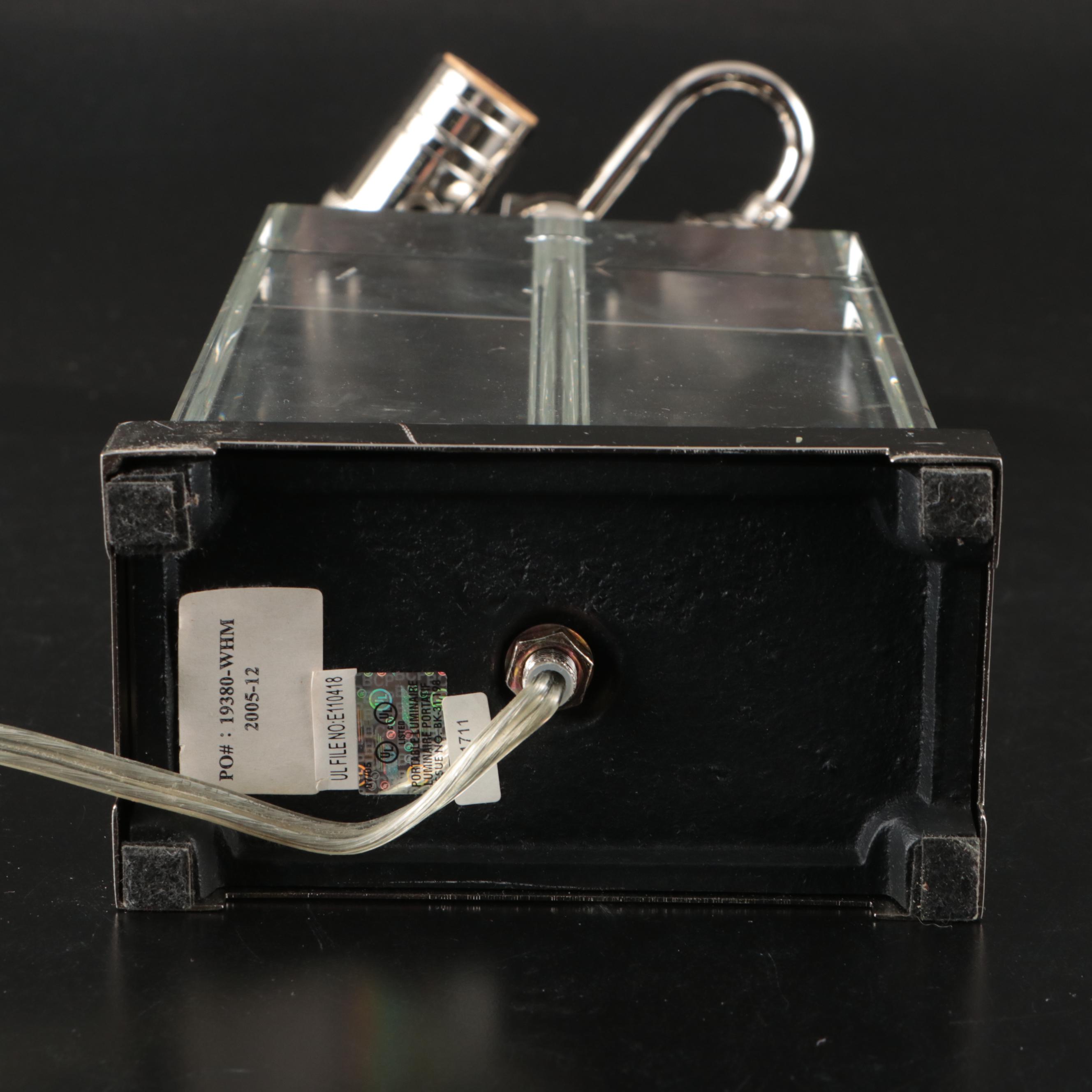 Postmodernist Crystal and Chrome Finish Table Lamp