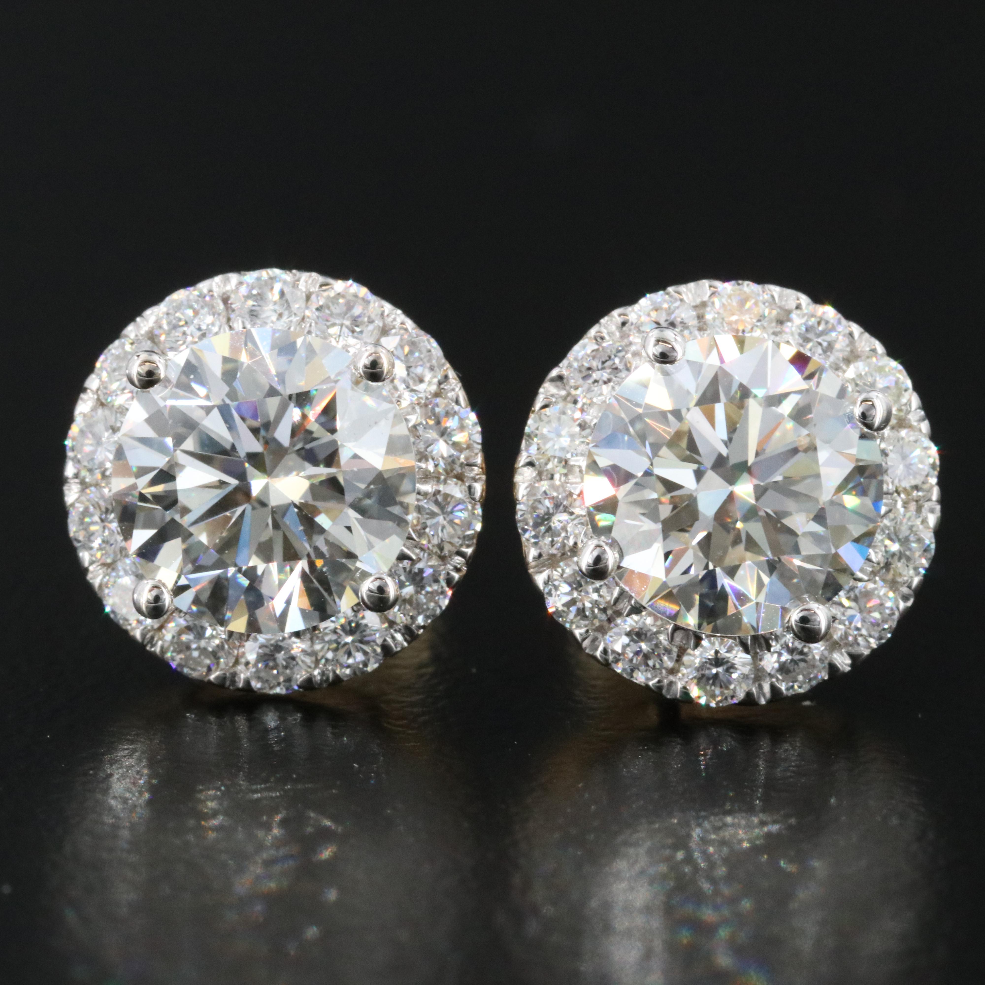 14K 5.10 CTW Lab Grown Diamond Earrings