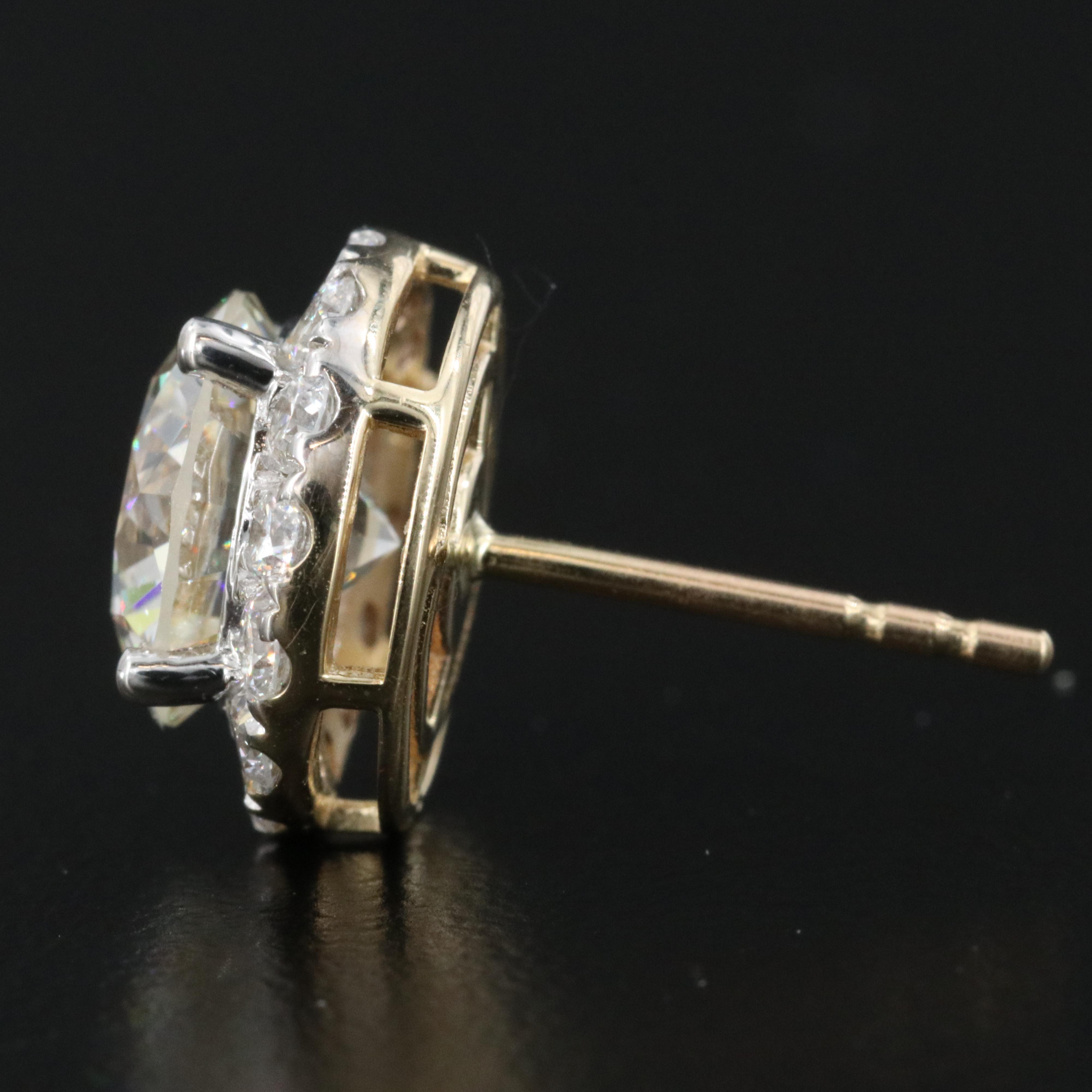 14K 5.10 CTW Lab Grown Diamond Earrings