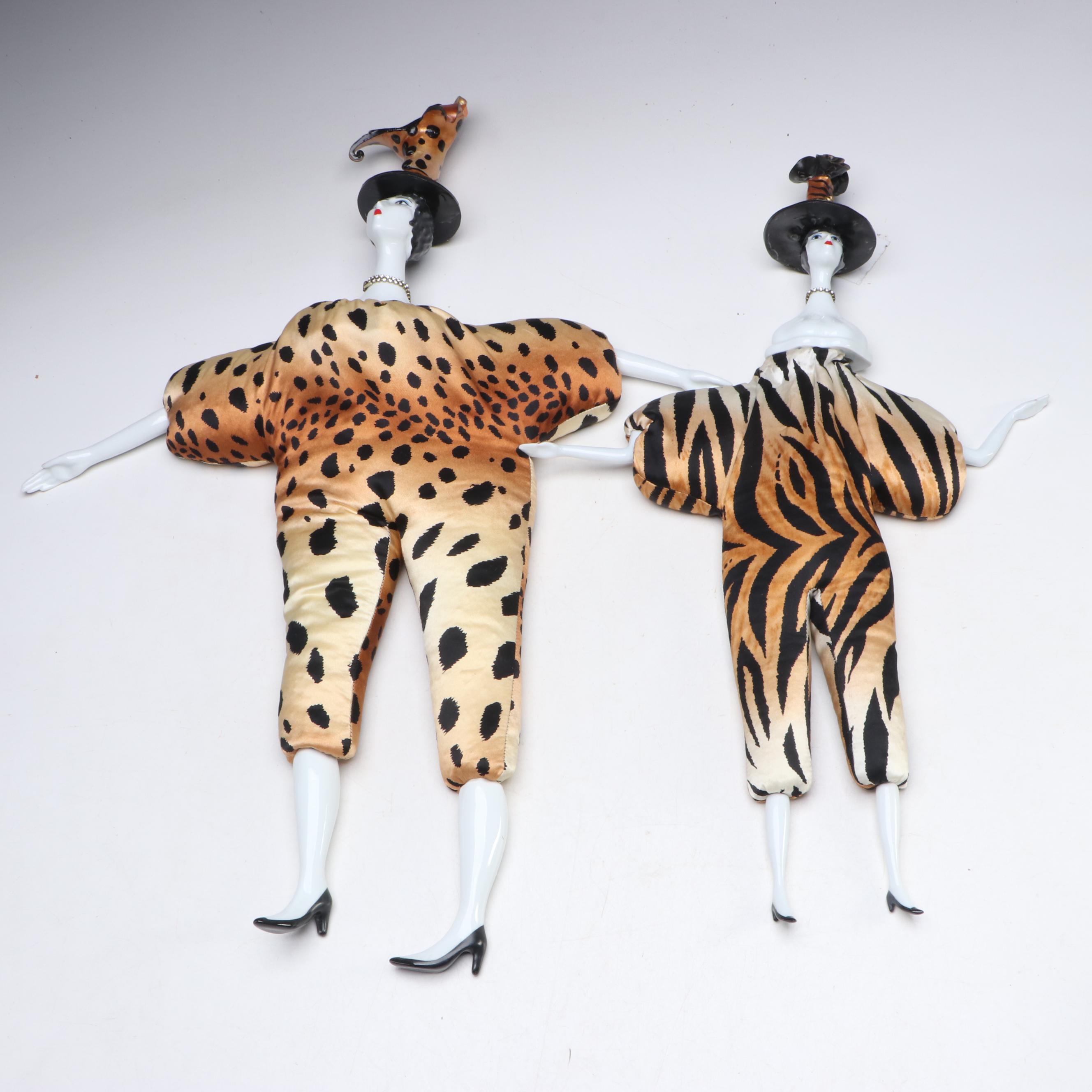 Poupées by Isabelle Animal Print and Other Porcelain and Fabric Dolls