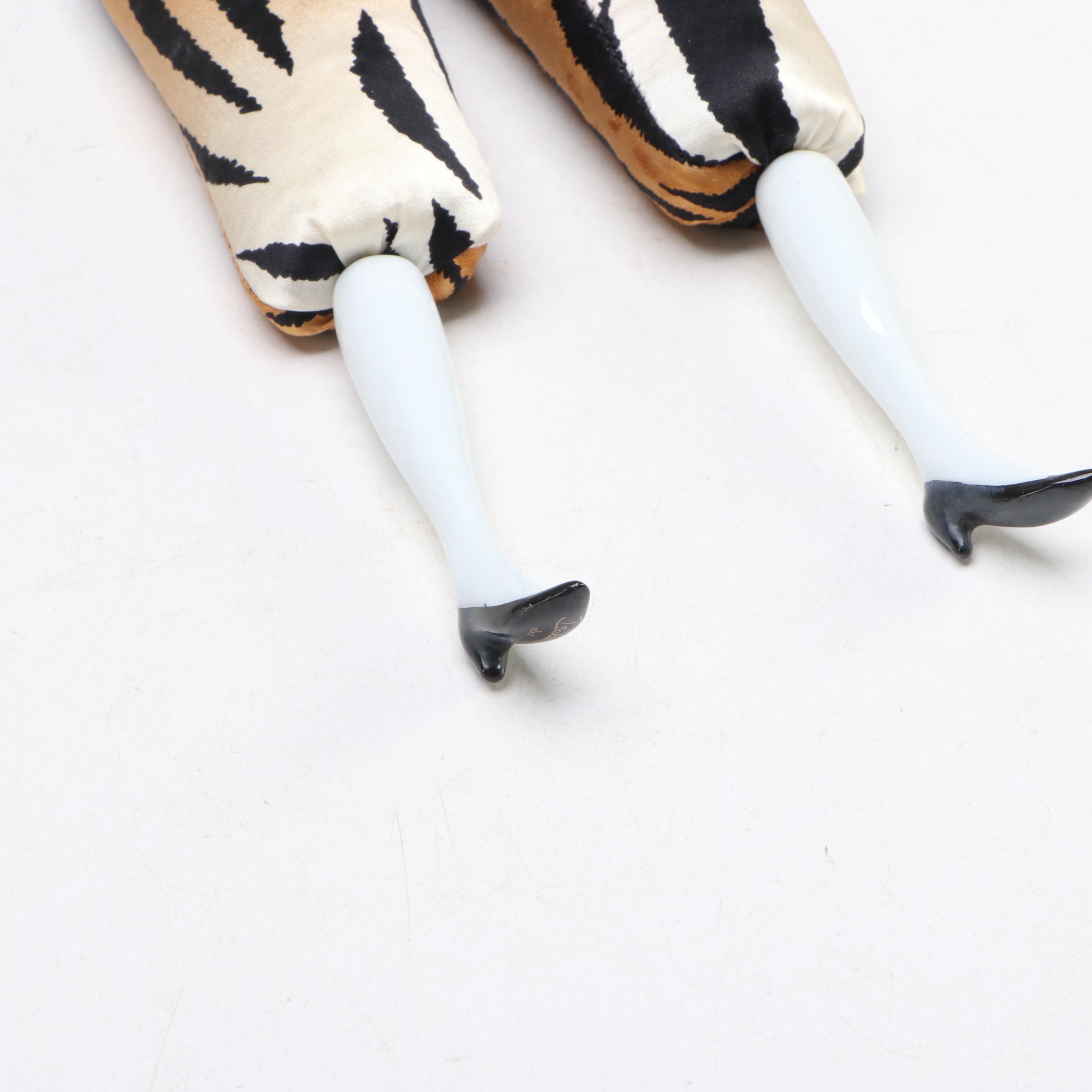Poupées by Isabelle Animal Print and Other Porcelain and Fabric Dolls