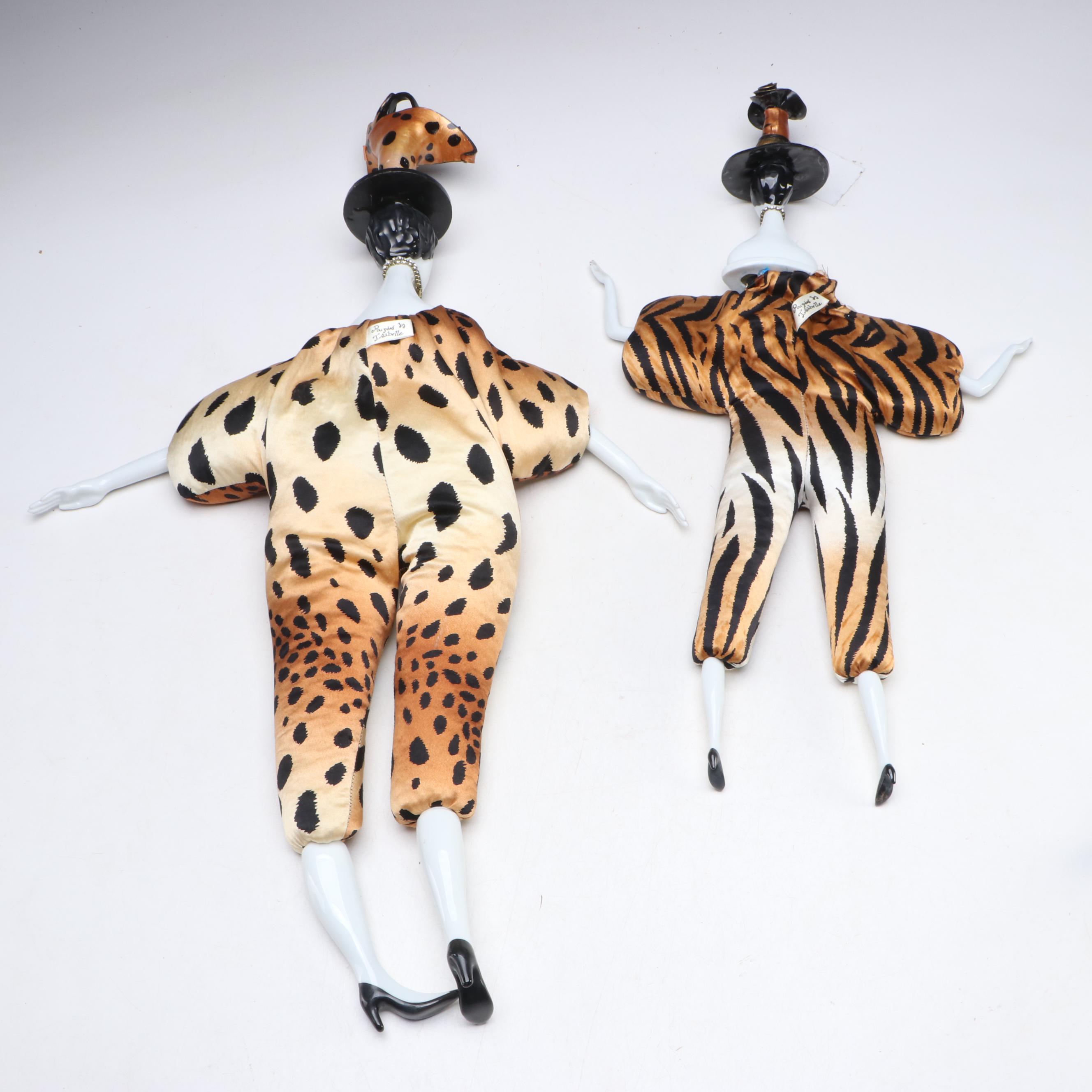 Poupées by Isabelle Animal Print and Other Porcelain and Fabric Dolls