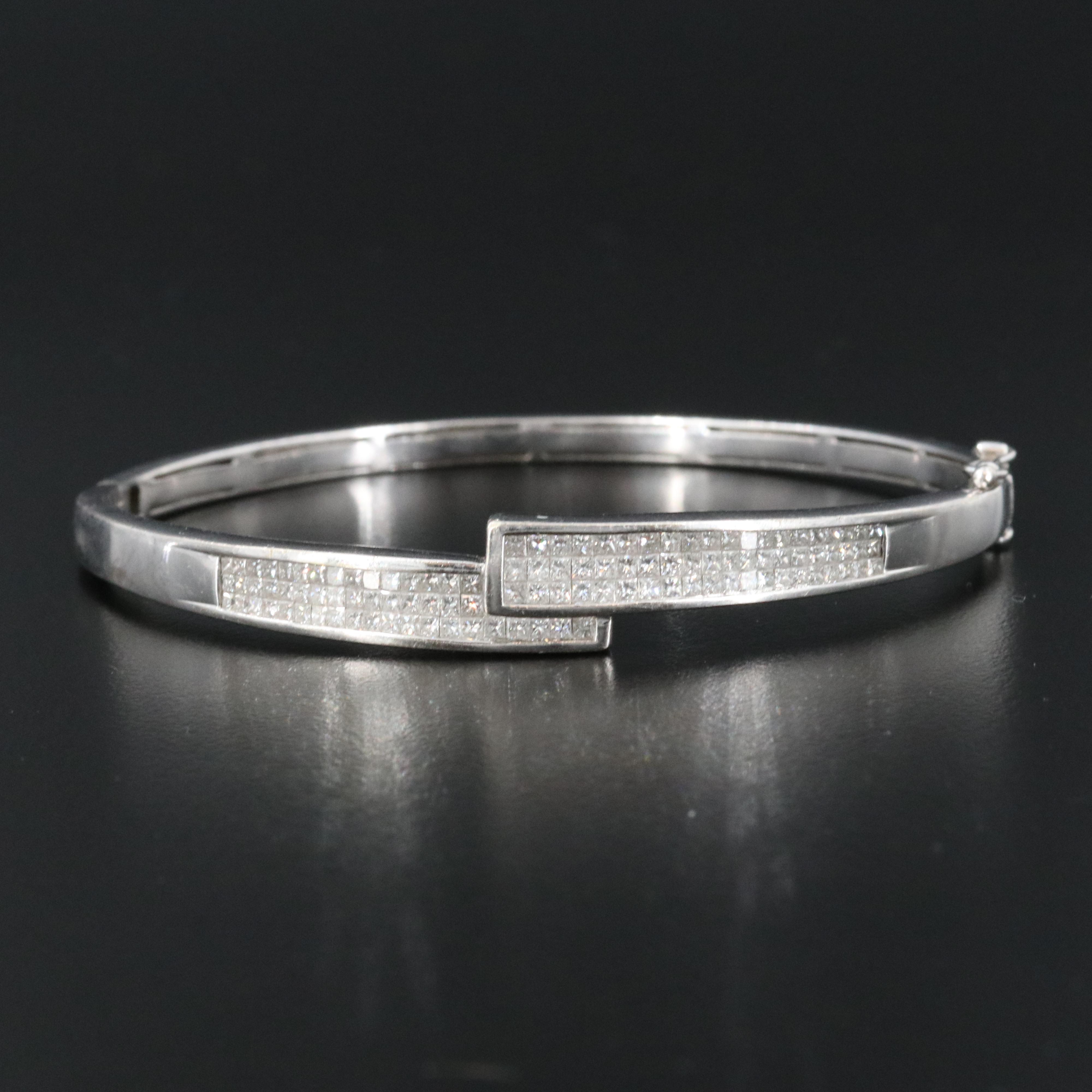 14K 2.47 CTW Diamond Bangle Bracelet
